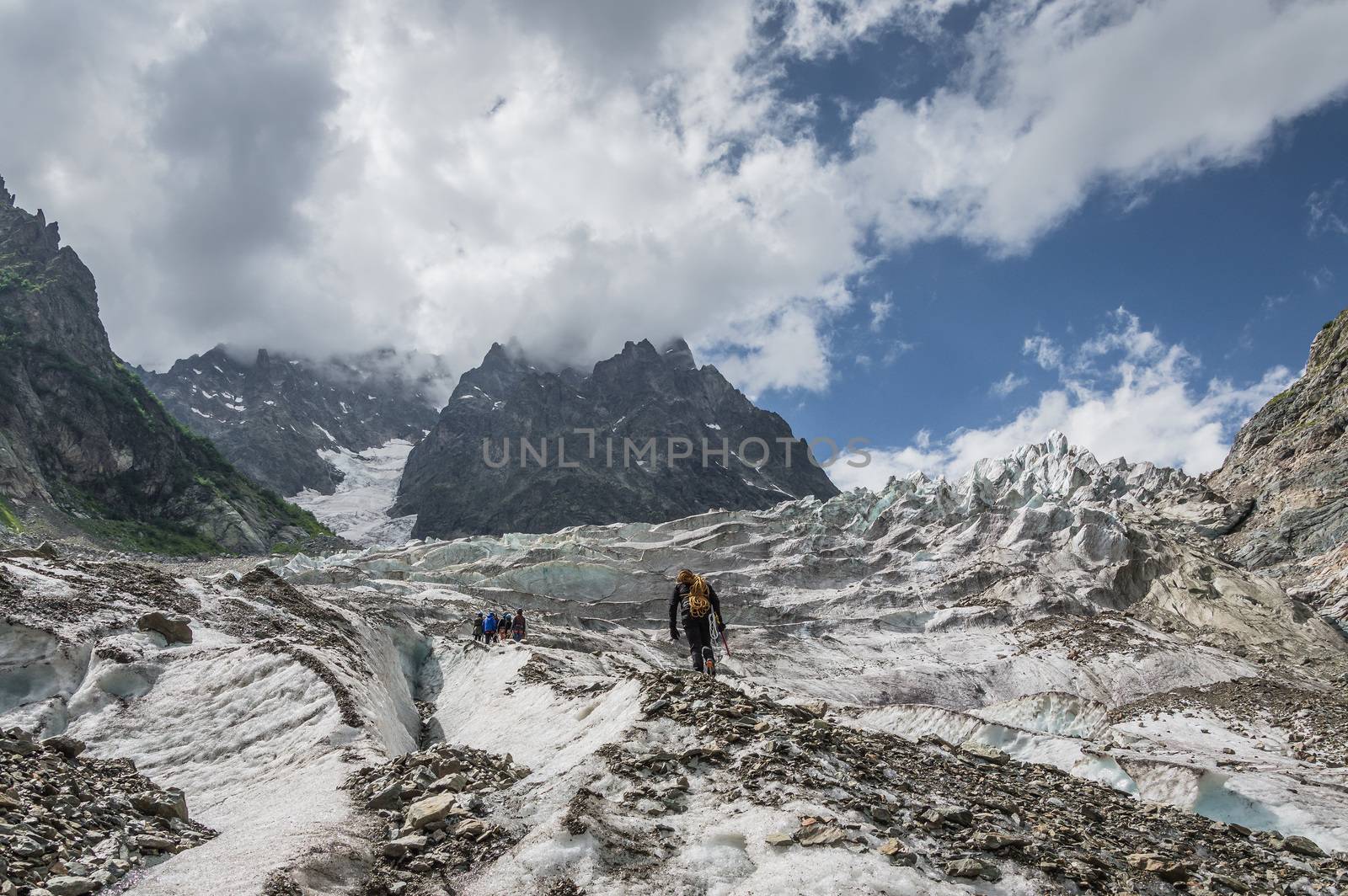 Glacier in mountain by firewings