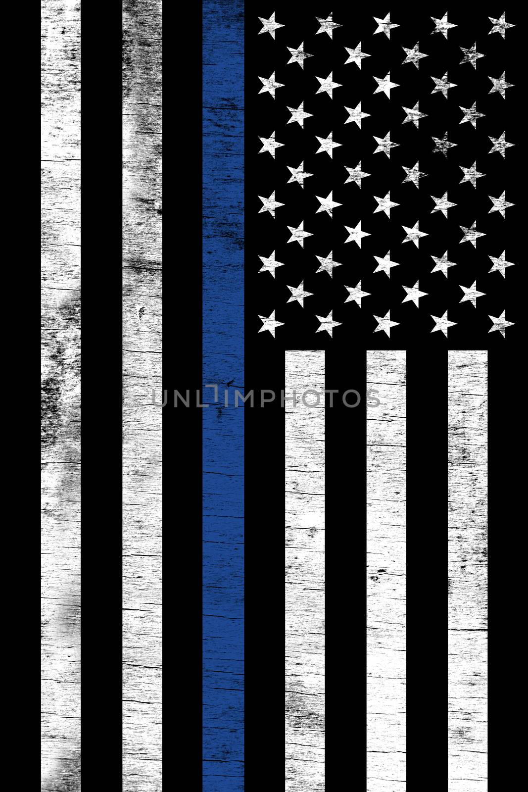 Police Law Enforcemtnt Support Vertical Textured Flag by enterlinedesign