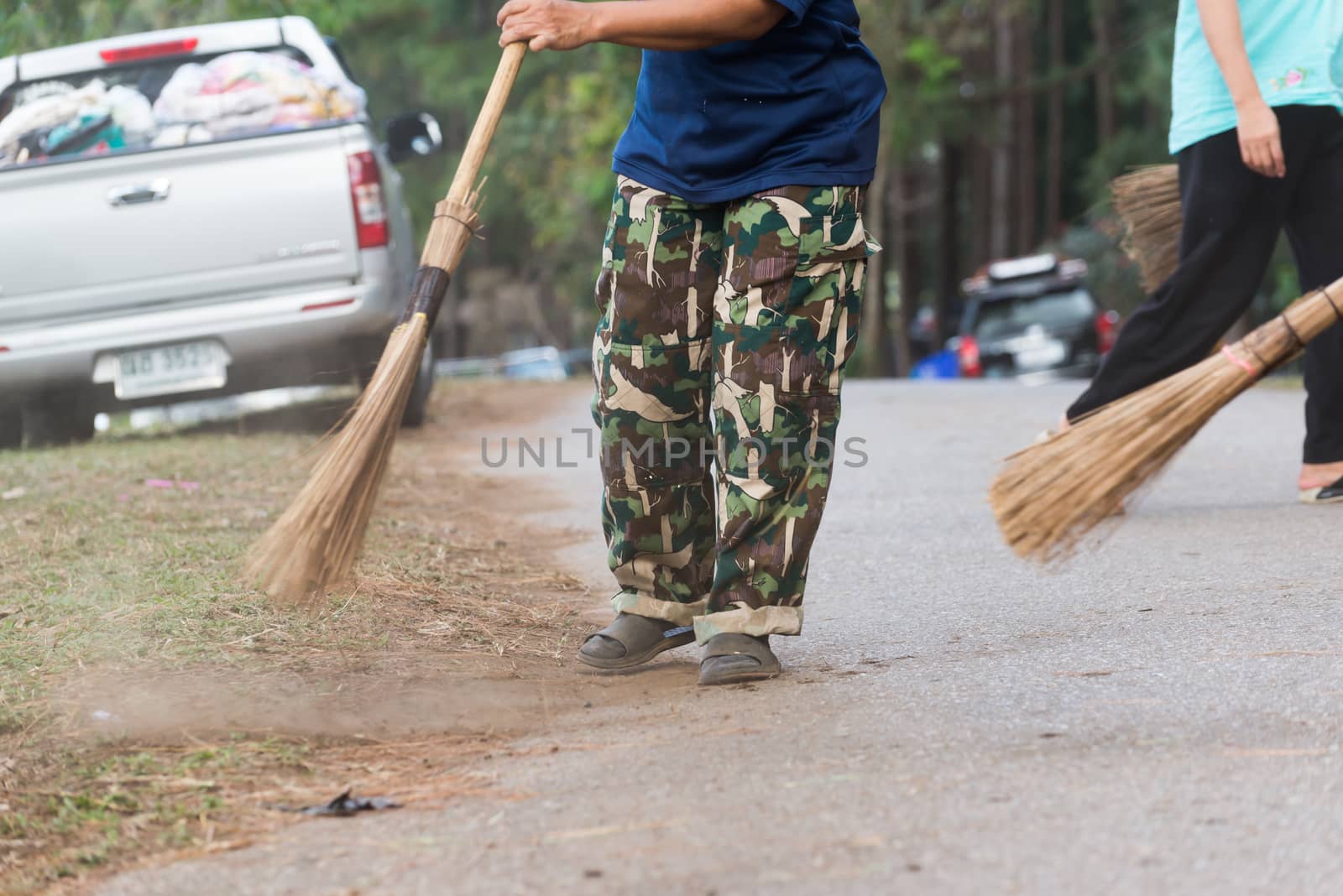 Street Sweeper Sweeping Pavement by Soranop01