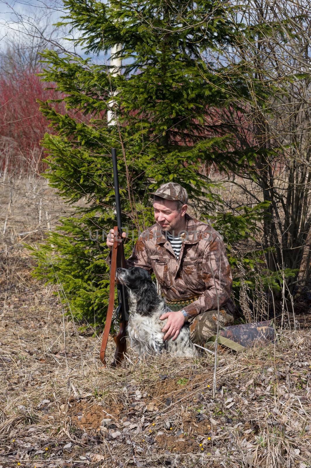 Hunter with a dog by kromeshnik