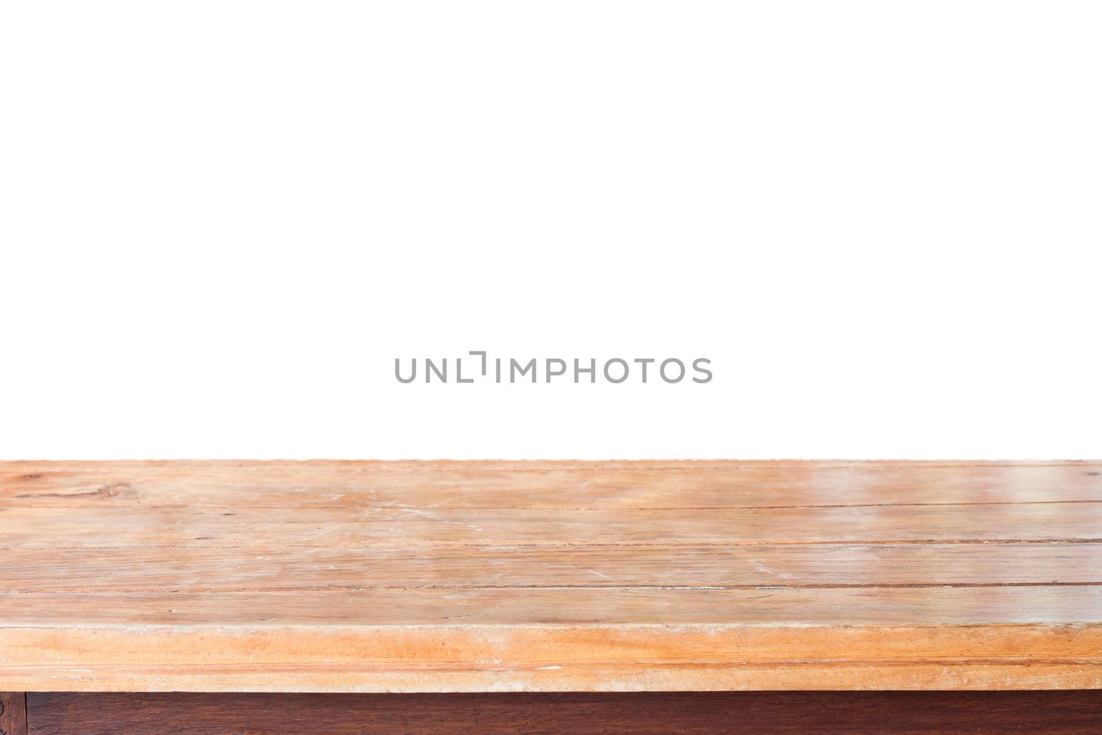 Empty old wooden table top, stock photo