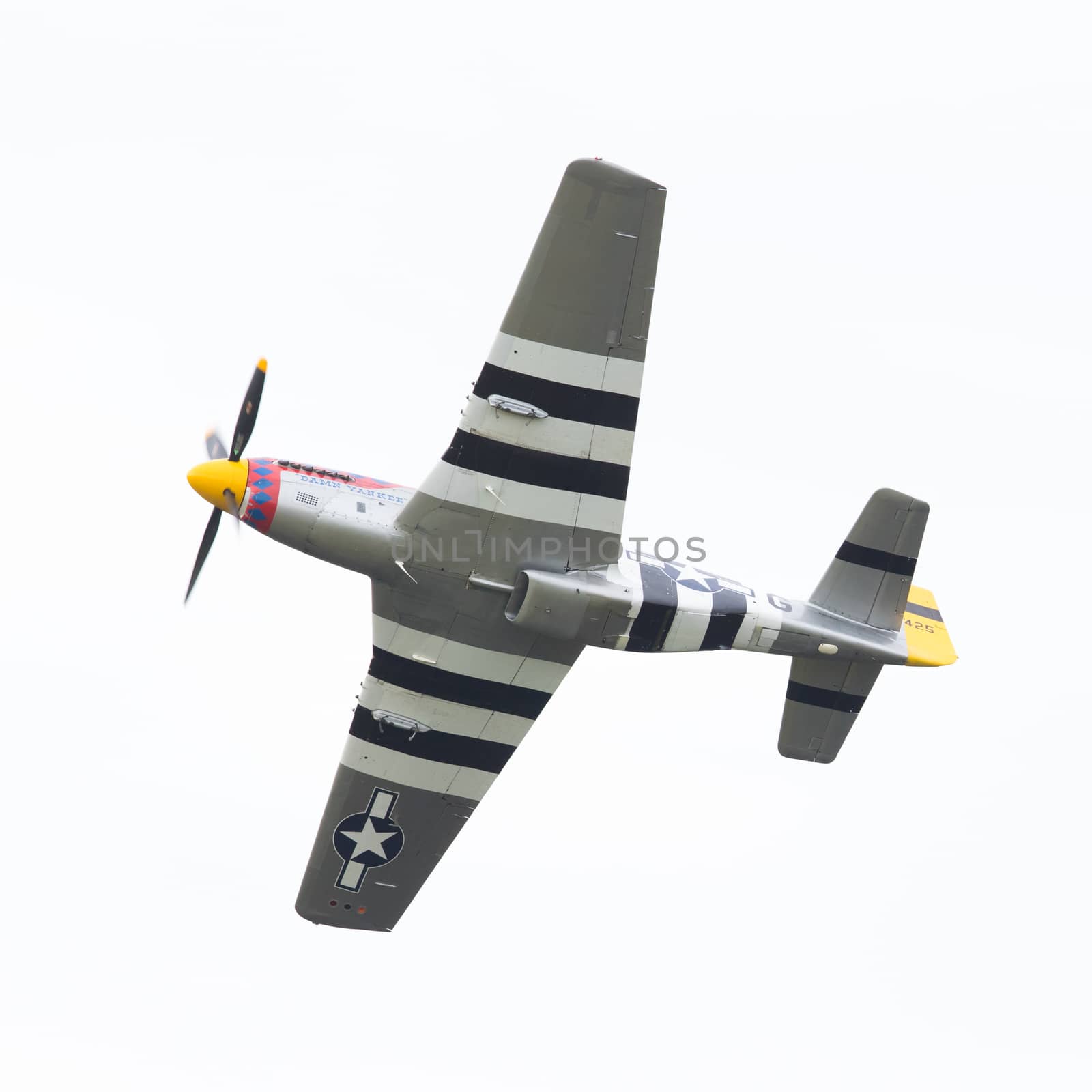 LEEUWARDEN, THE NETHERLANDS - JUNE 10: P51 Mustang displaying at by michaklootwijk