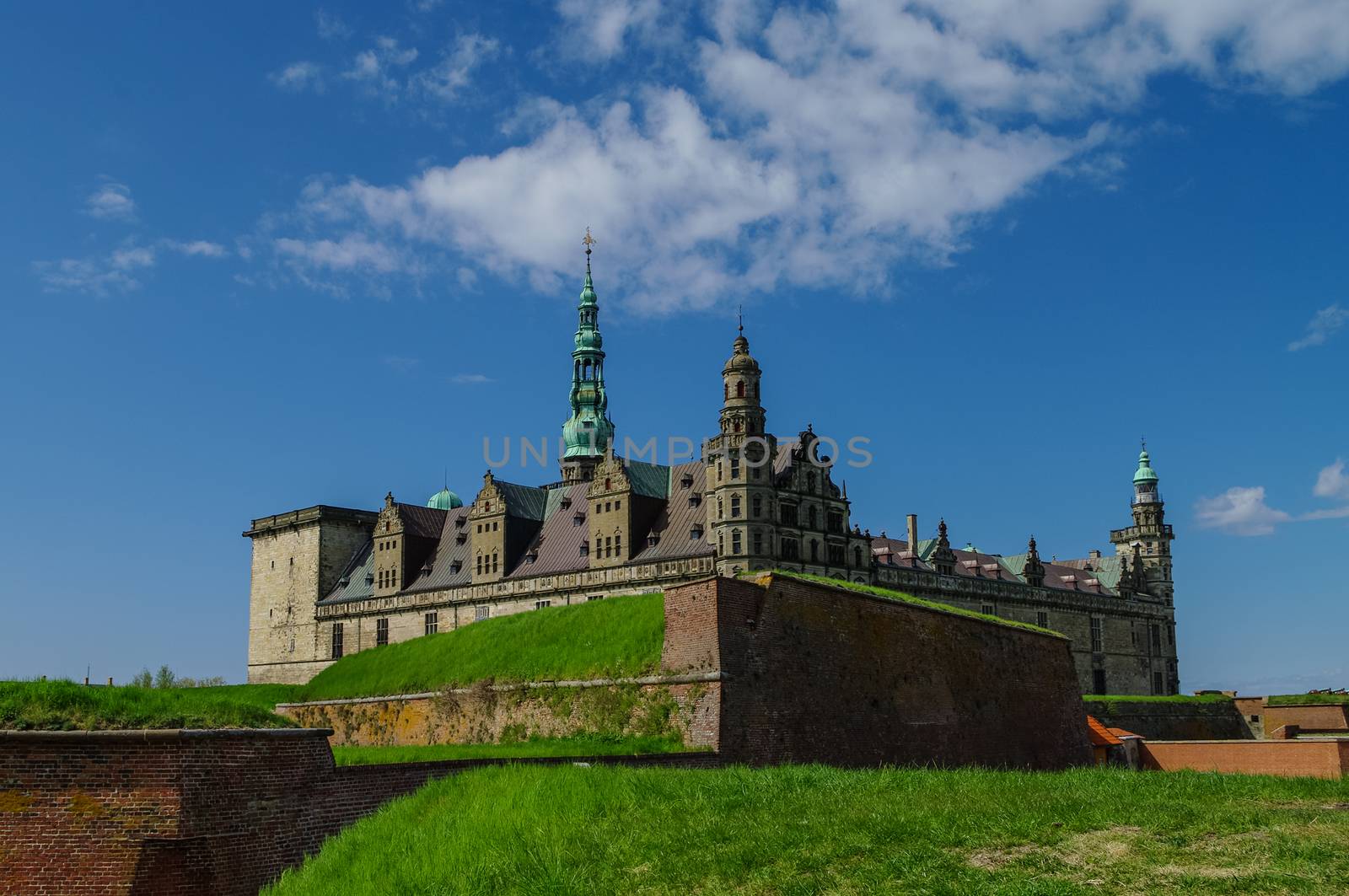 Castle and fortoress of Kronborg, home of Shakespeare's Hamlet. Denmark