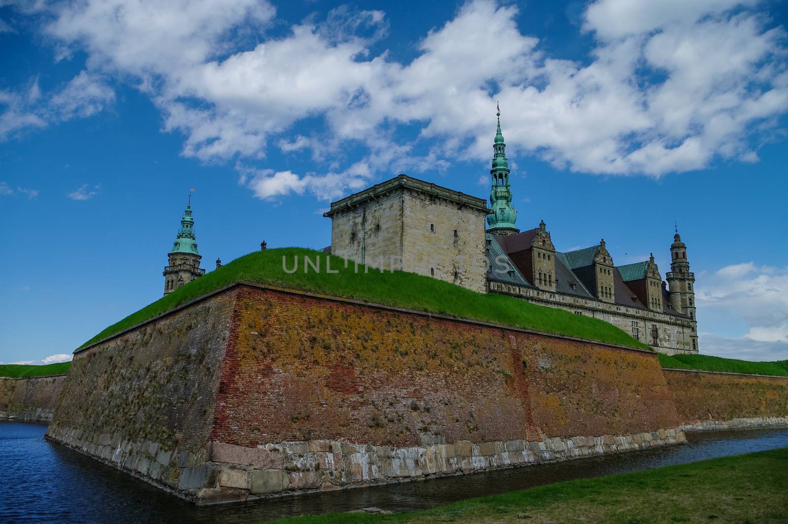 Castle and fortoress of Kronborg, home of Shakespeare's Hamlet. Denmark