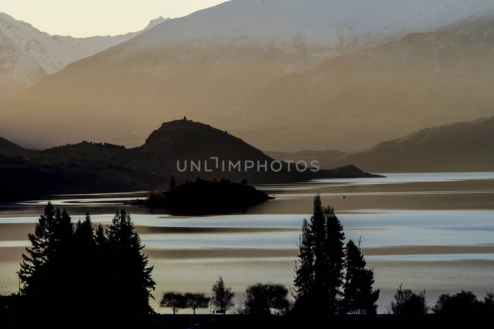 Sunset in the mountains of New Zealand