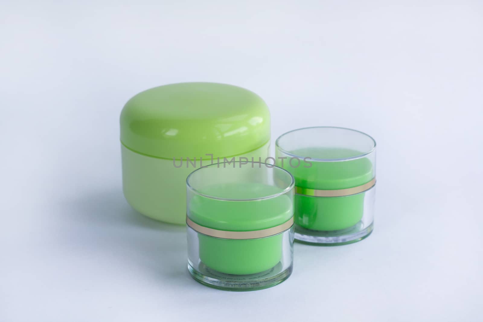 Cosmetic set of cream bottles