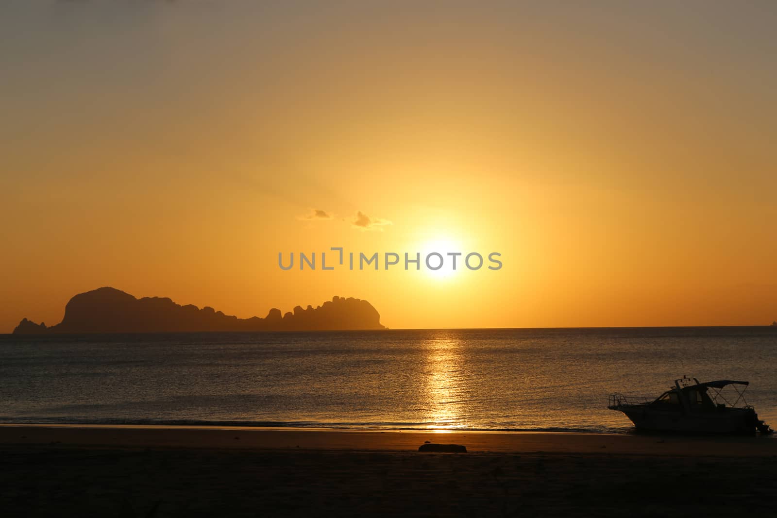 Beautiful Sunset at Koh Sukorn in Trang, Thailand