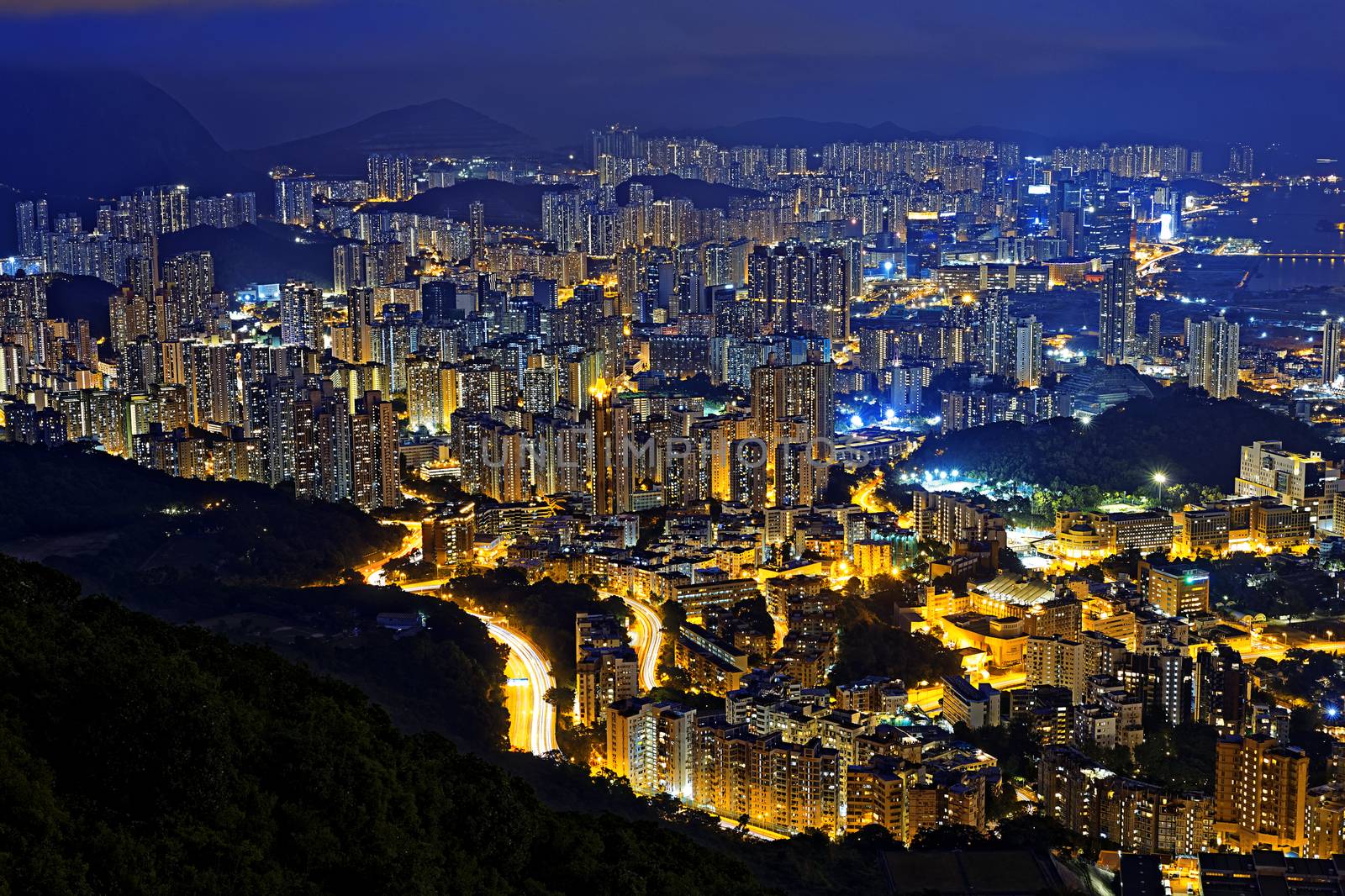Hong Kong Modern City at night