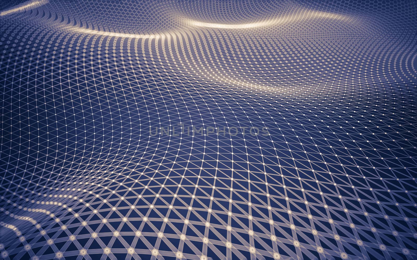 Abstract polygonal space low poly dark background with connecting dots and lines. Connection structure. 3d rendering