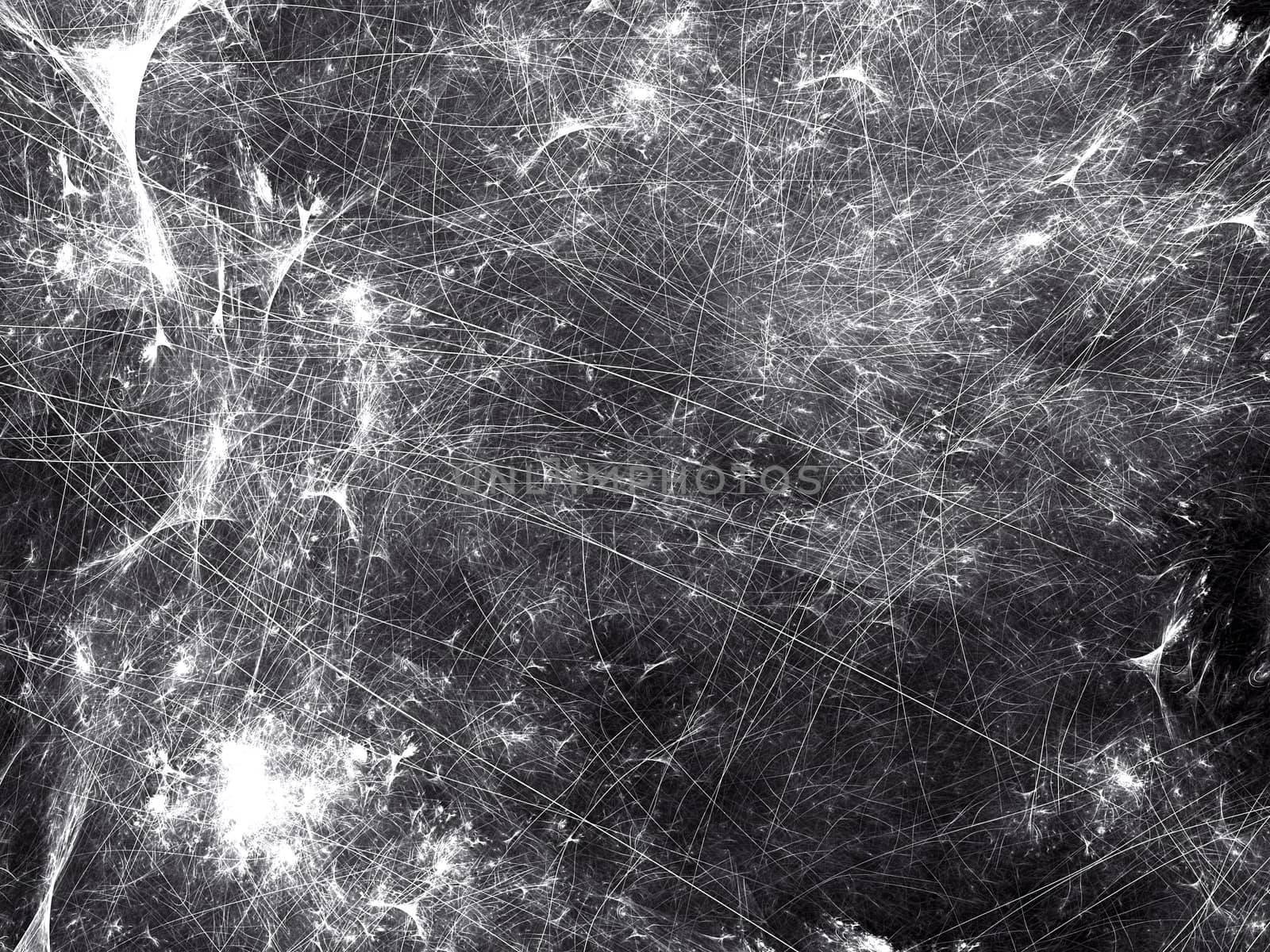 Abstract fractal background - computer-generated image. Digital art: chaos lines and curves like scratches on a lass surface. Background or texture for creative design projects.