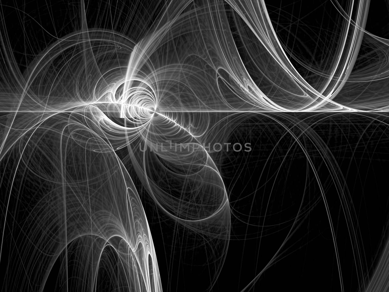 Abstract gloving curls - digitally generated image by olgasalt