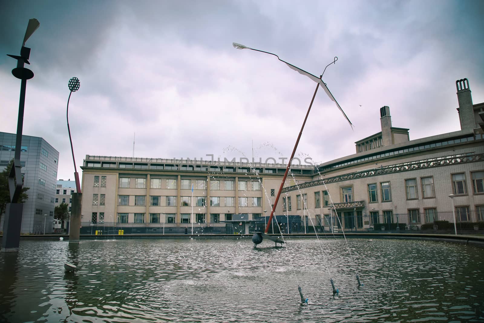 The Hague, The Netherlands - August 18, 2015: International UN tribunal for war crimes for the former Yugoslavia in The Hague, The Netherlands on August 18. 2015.