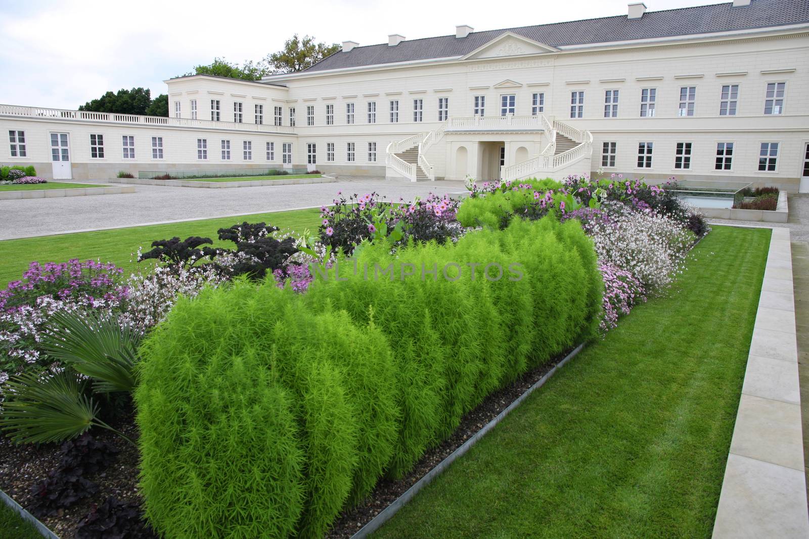 HANNOVER, GERMANY - 30 JULY: It's ranks the most important gardens in Europe. The Large Gardens in Herrenhausen gardens in Hanover, German on July 30,2014.