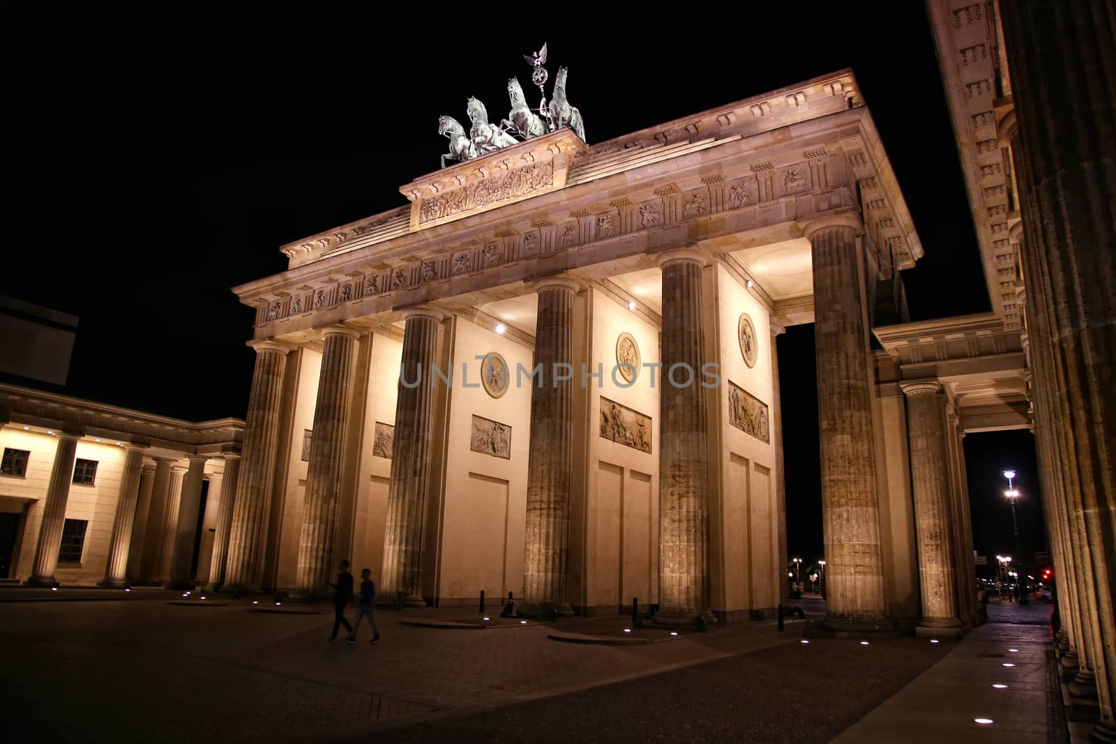 Brandenburg gate at night in Berlin, Germany