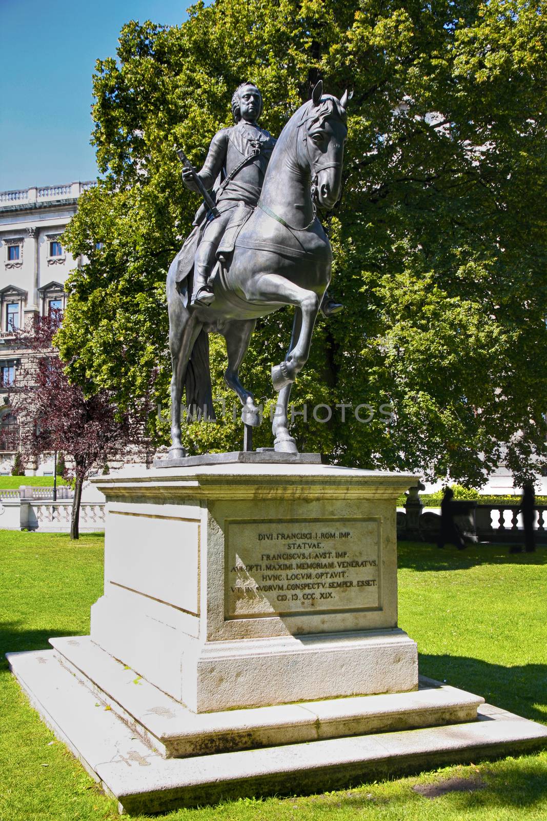 Statue of Kaiser Franz I. Stephan von Lothringen, Burggarten in Vienna, Austria