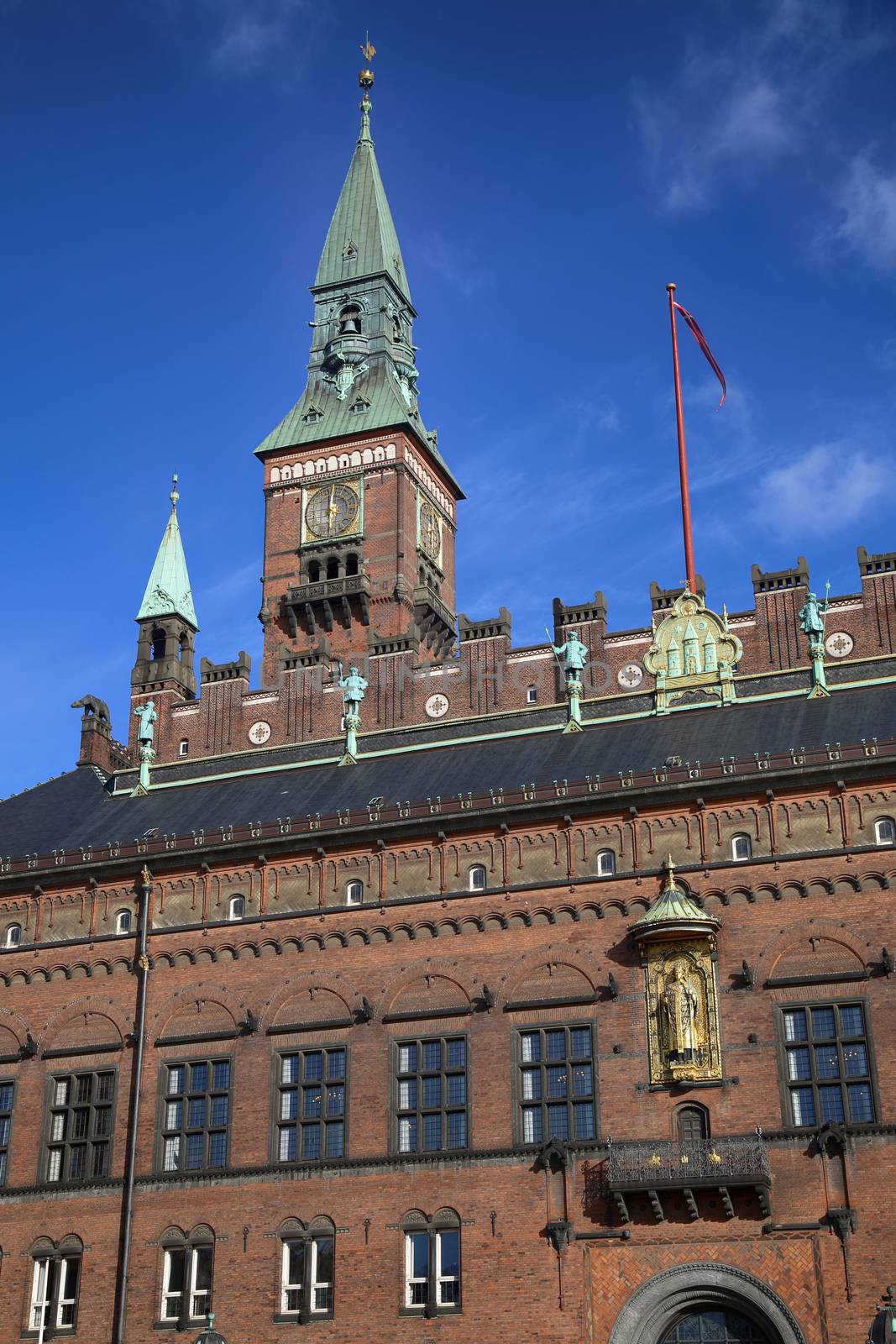 Radhus, Copenhagen city hall in Copenhagen  Denmark by vladacanon