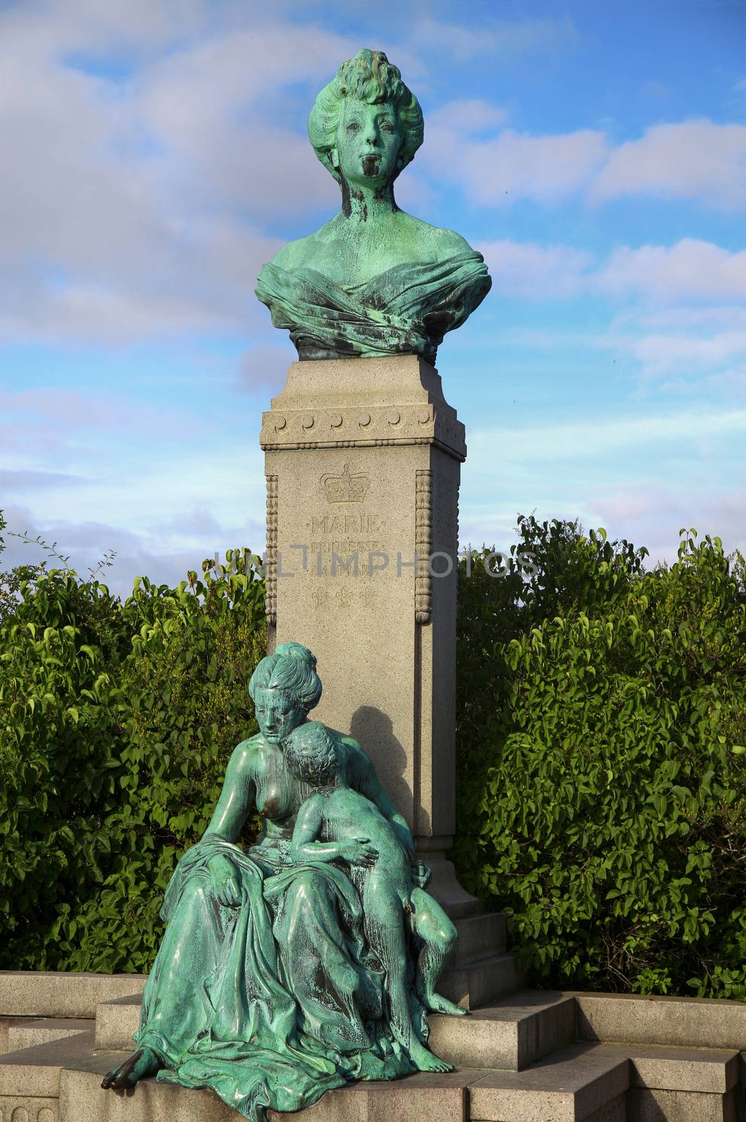 The monument Princess Marie of Orléans at Langelinie in Copenhagen, Denmark