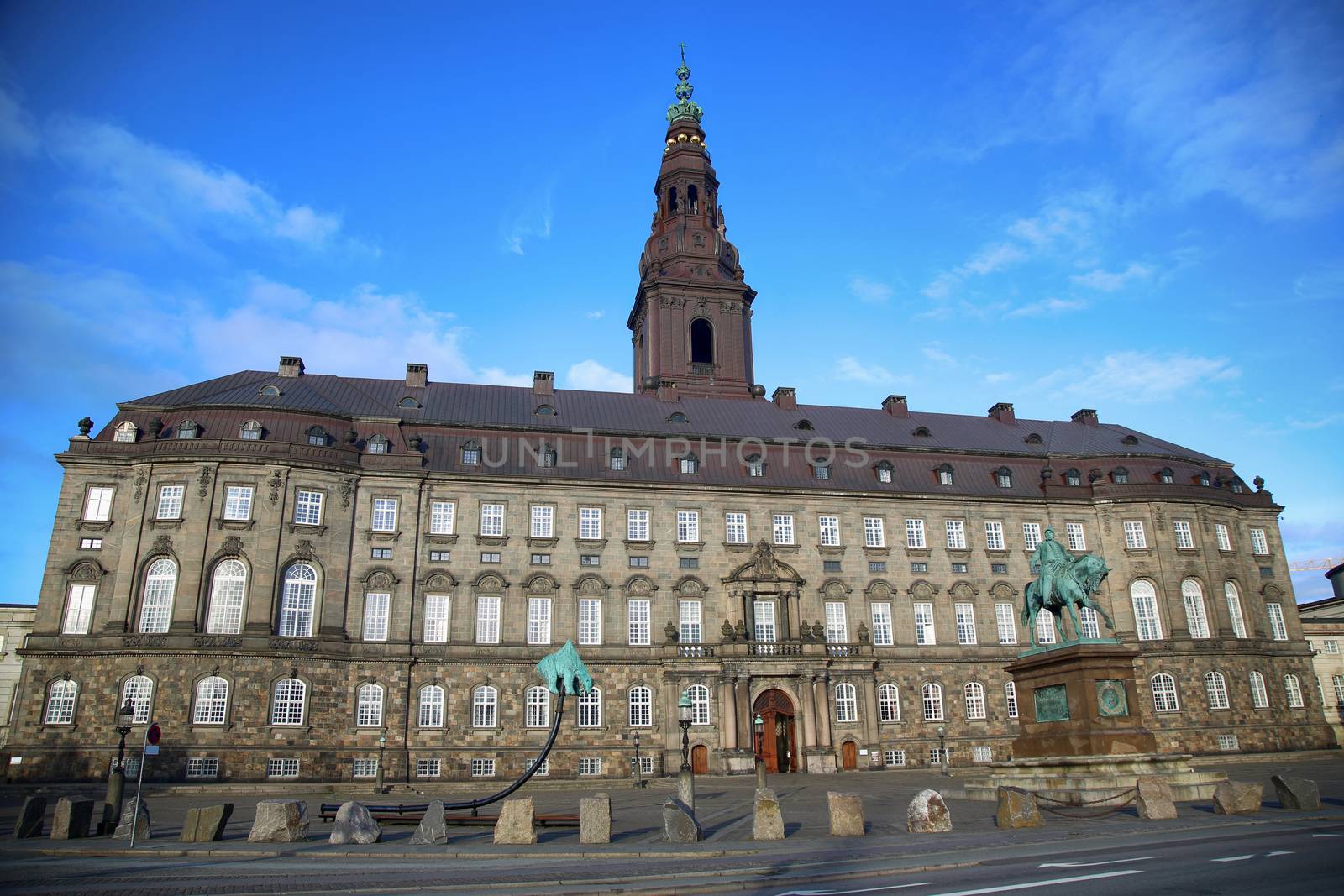 Christiansborg Palace in early morning, Copenhagen, Denmark by vladacanon