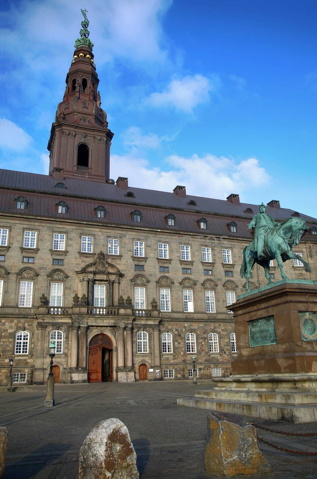 Christiansborg Palace in early morning, Copenhagen, Denmark by vladacanon