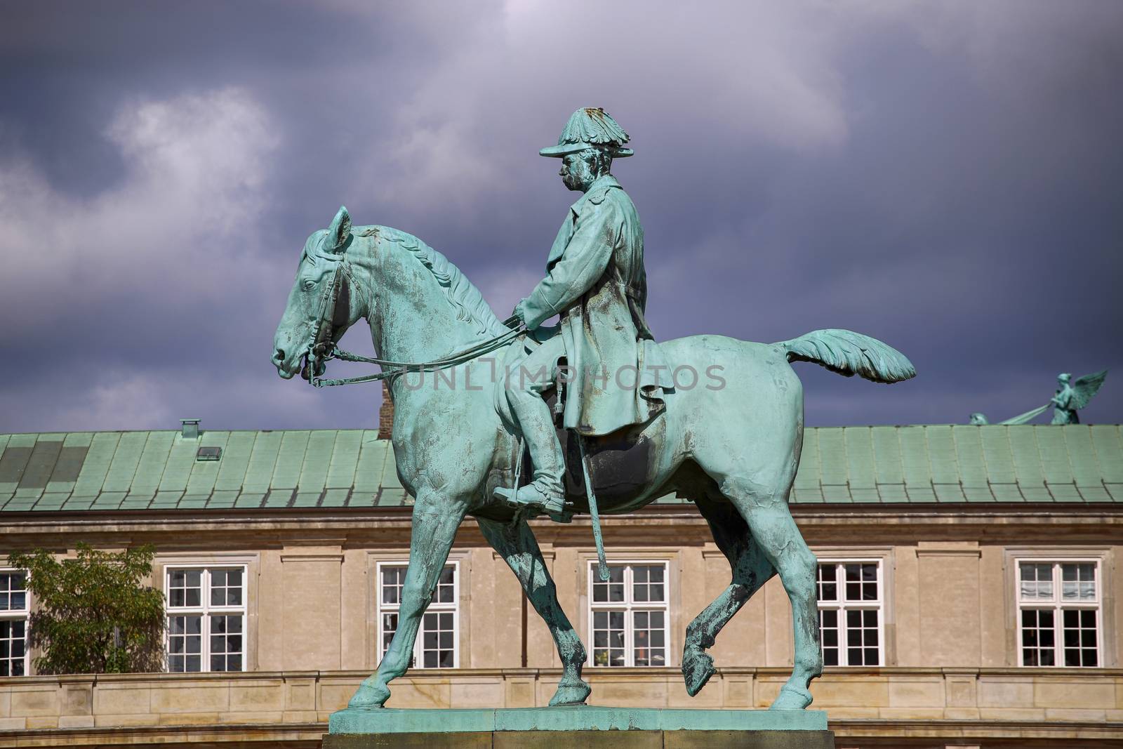 Equestrian statue of Christian IX near Christiansborg Palace, Co by vladacanon