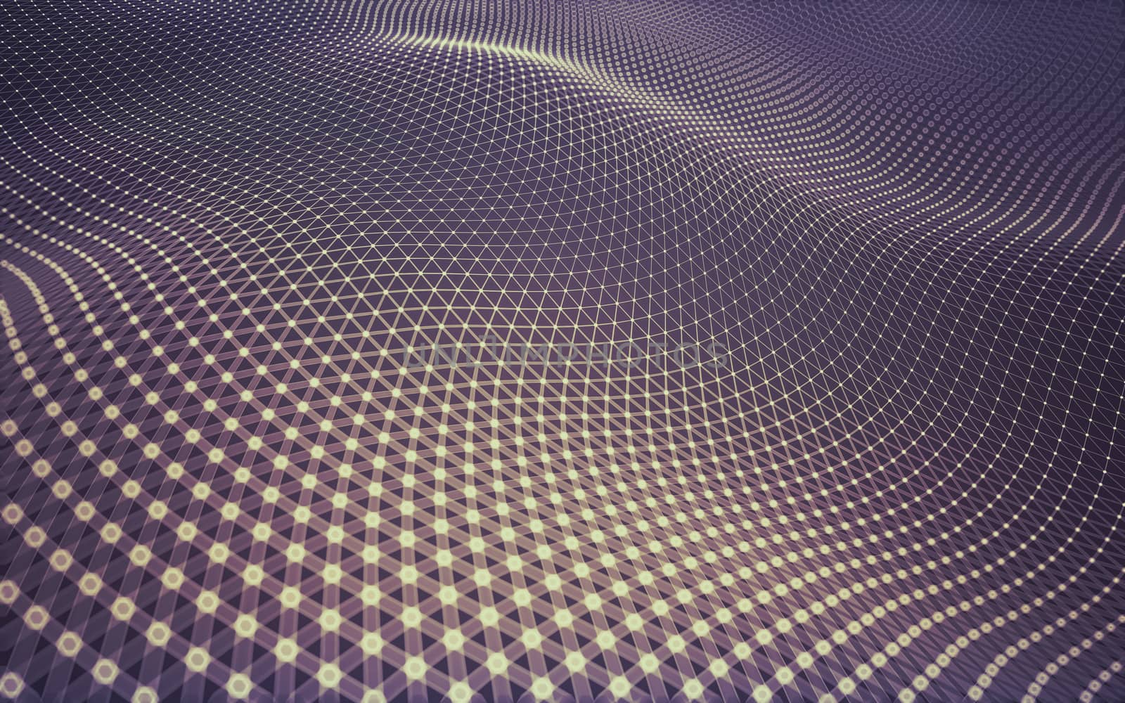 Abstract polygonal space low poly dark background with connecting dots and lines. Connection structure. 3d rendering