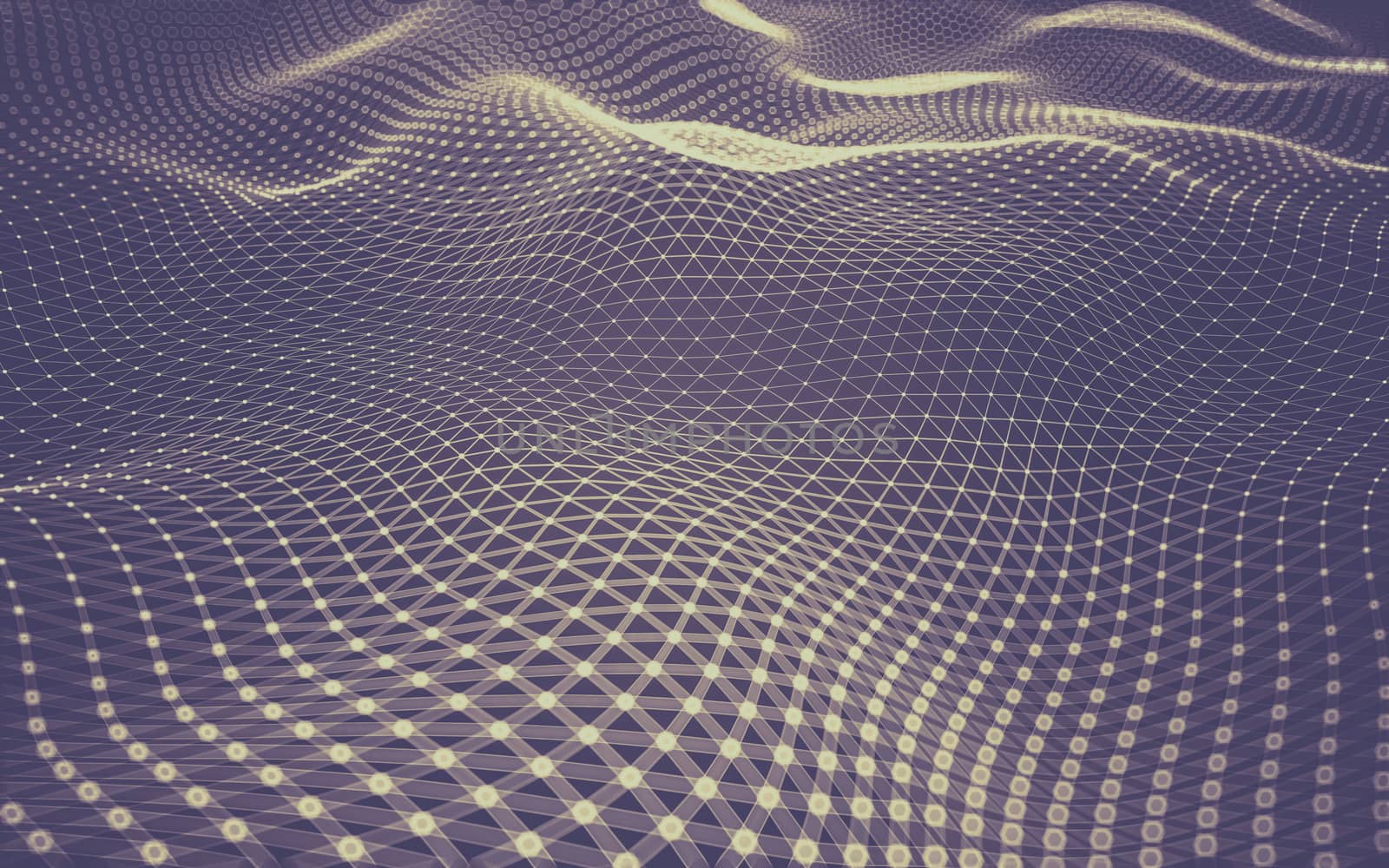 Abstract polygonal space low poly dark background with connecting dots and lines. Connection structure. 3d rendering