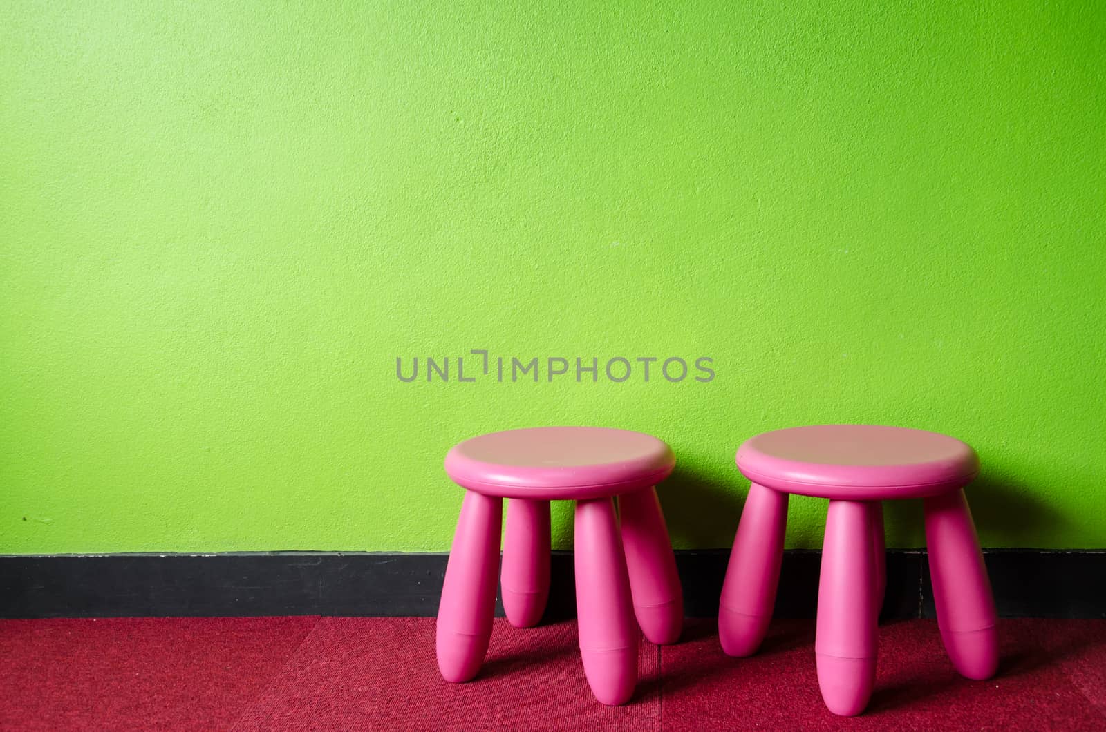 Kid Pink Chair in the Green Room by migrean