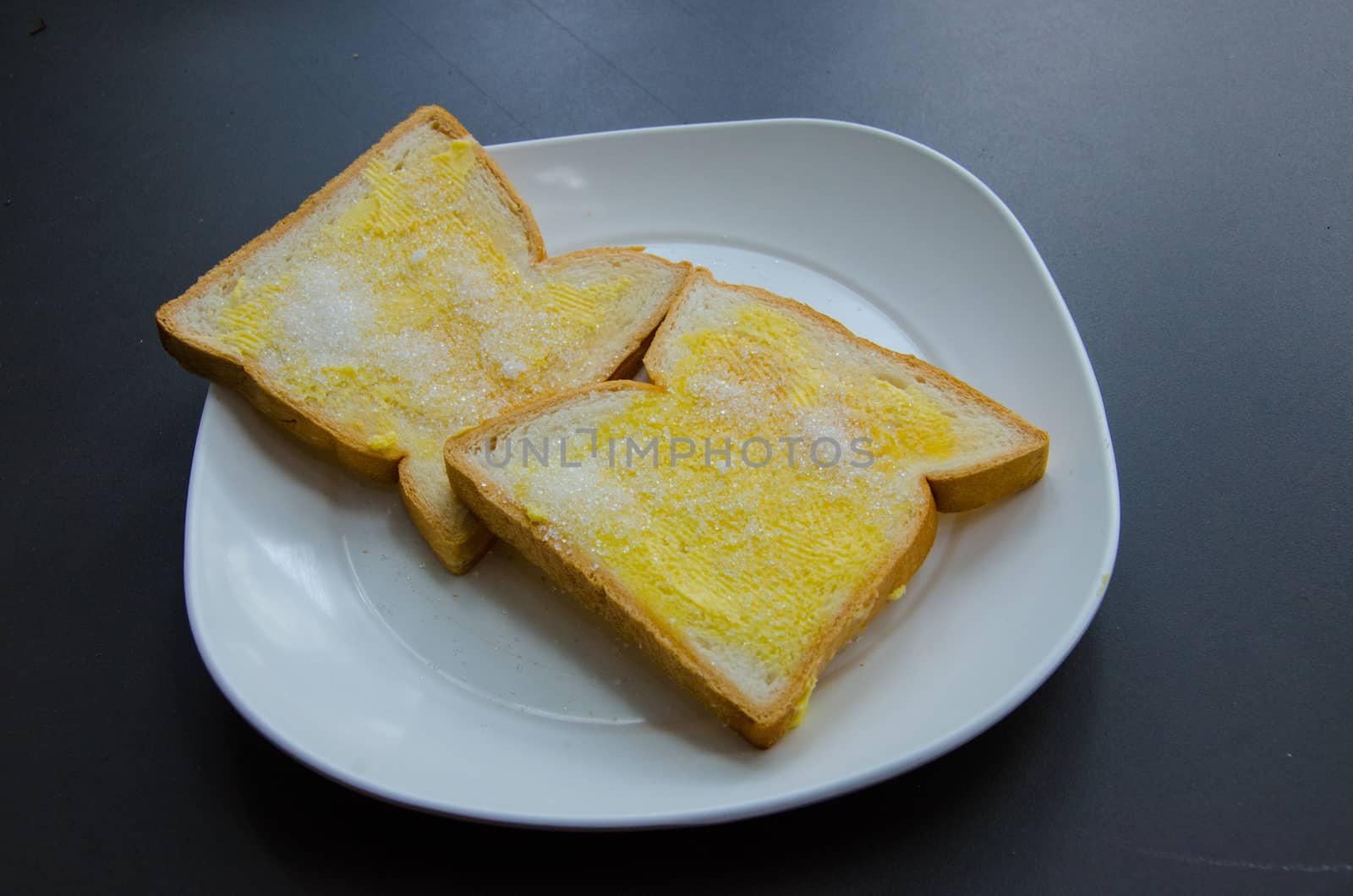 Toast with Butter and White Sugar