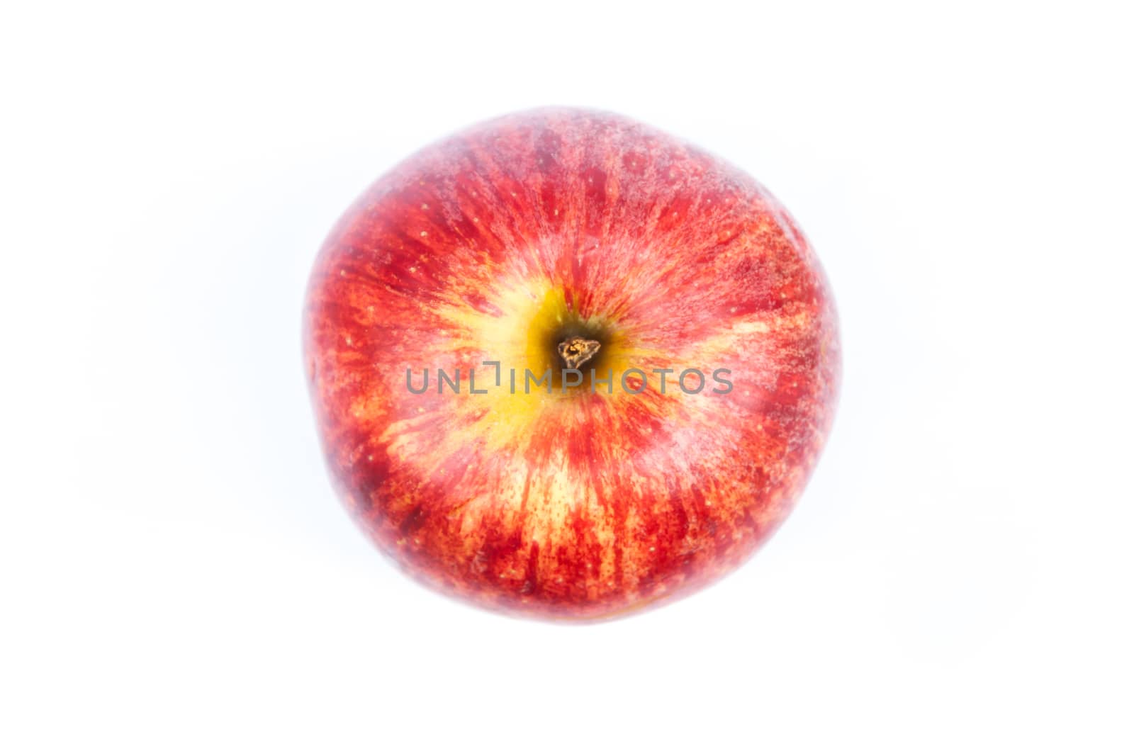 Red apple on white background by punsayaporn