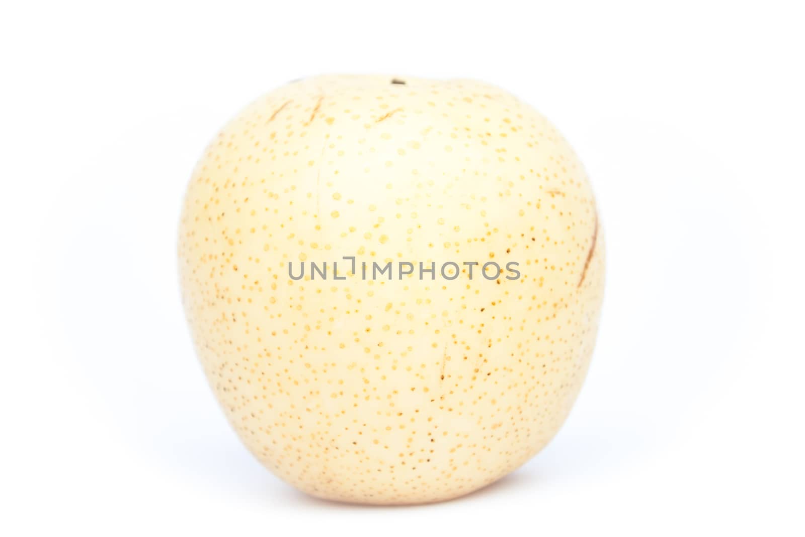 Chinese pear on white background by punsayaporn