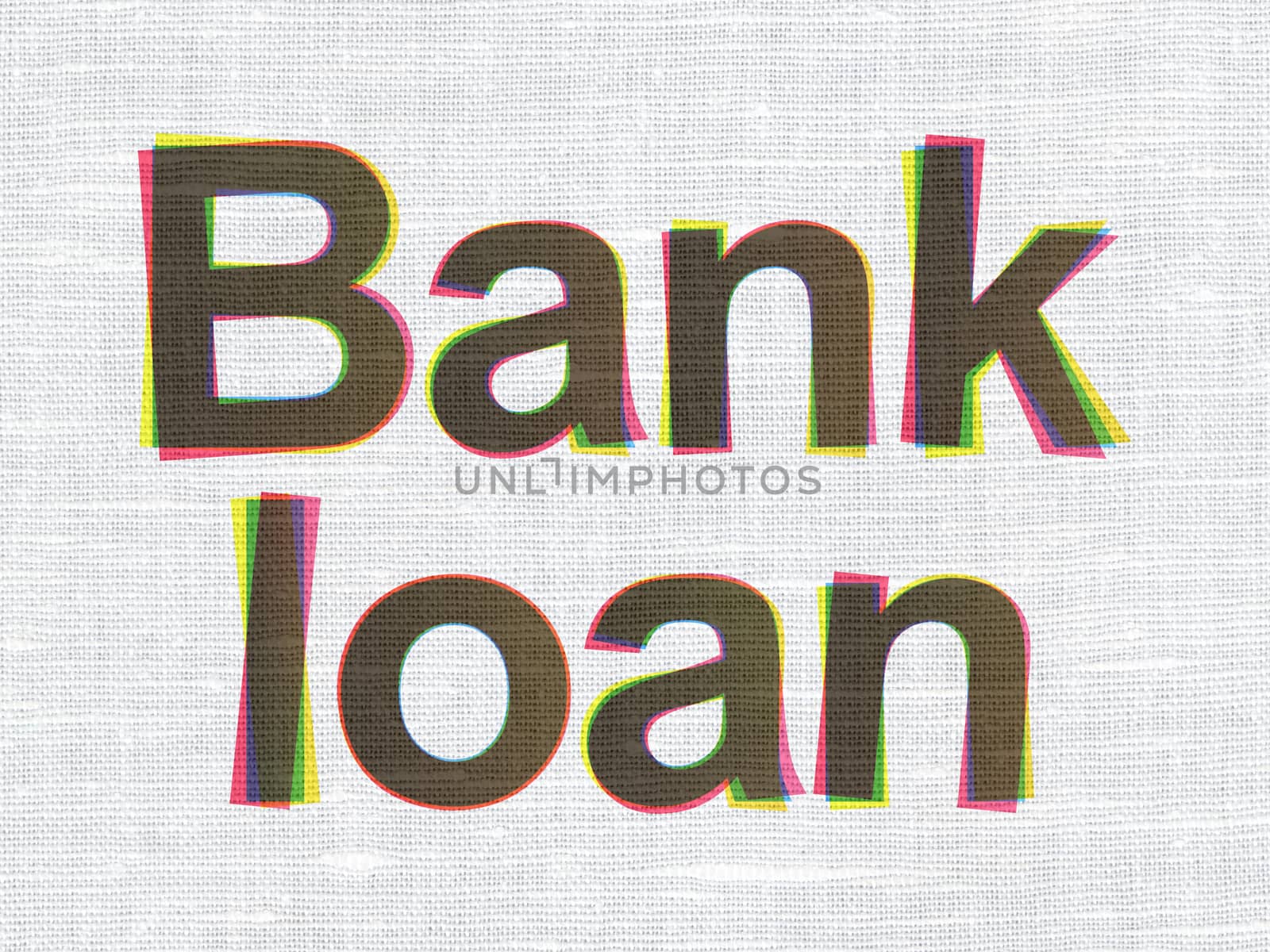 Banking concept: Bank Loan on fabric texture background by maxkabakov