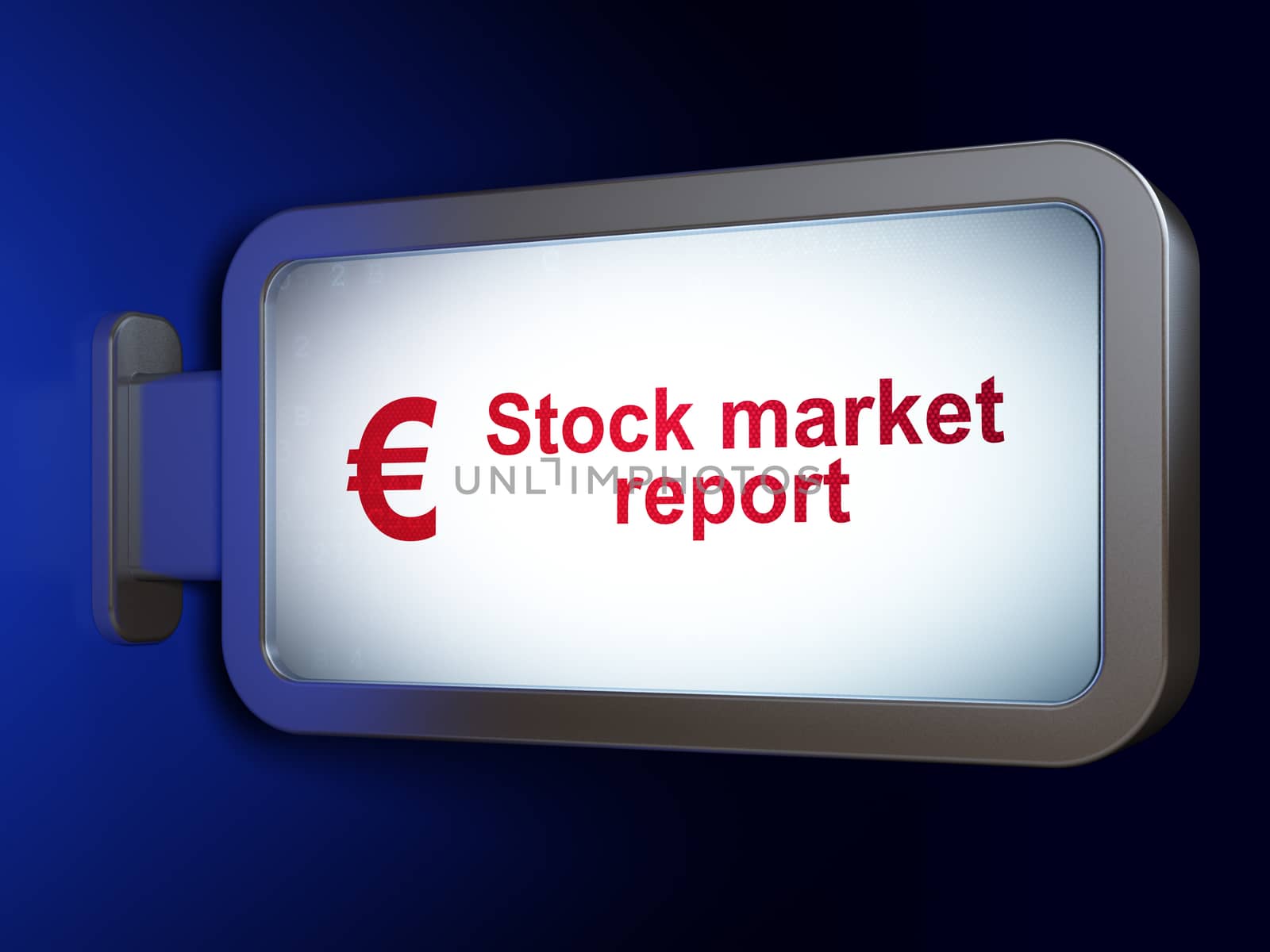 Banking concept: Stock Market Report and Euro on billboard background by maxkabakov