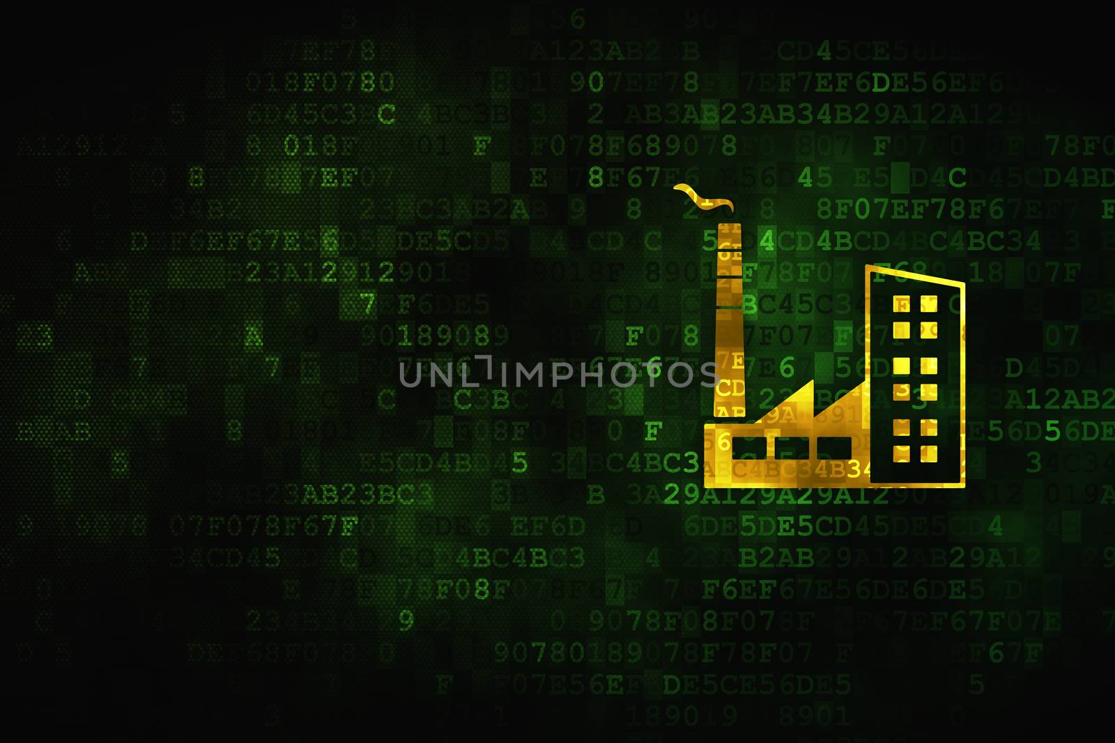 Finance concept: Industry Building on digital background by maxkabakov