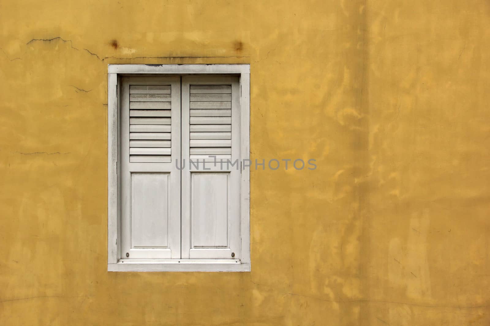 Window on cement wall by liewluck