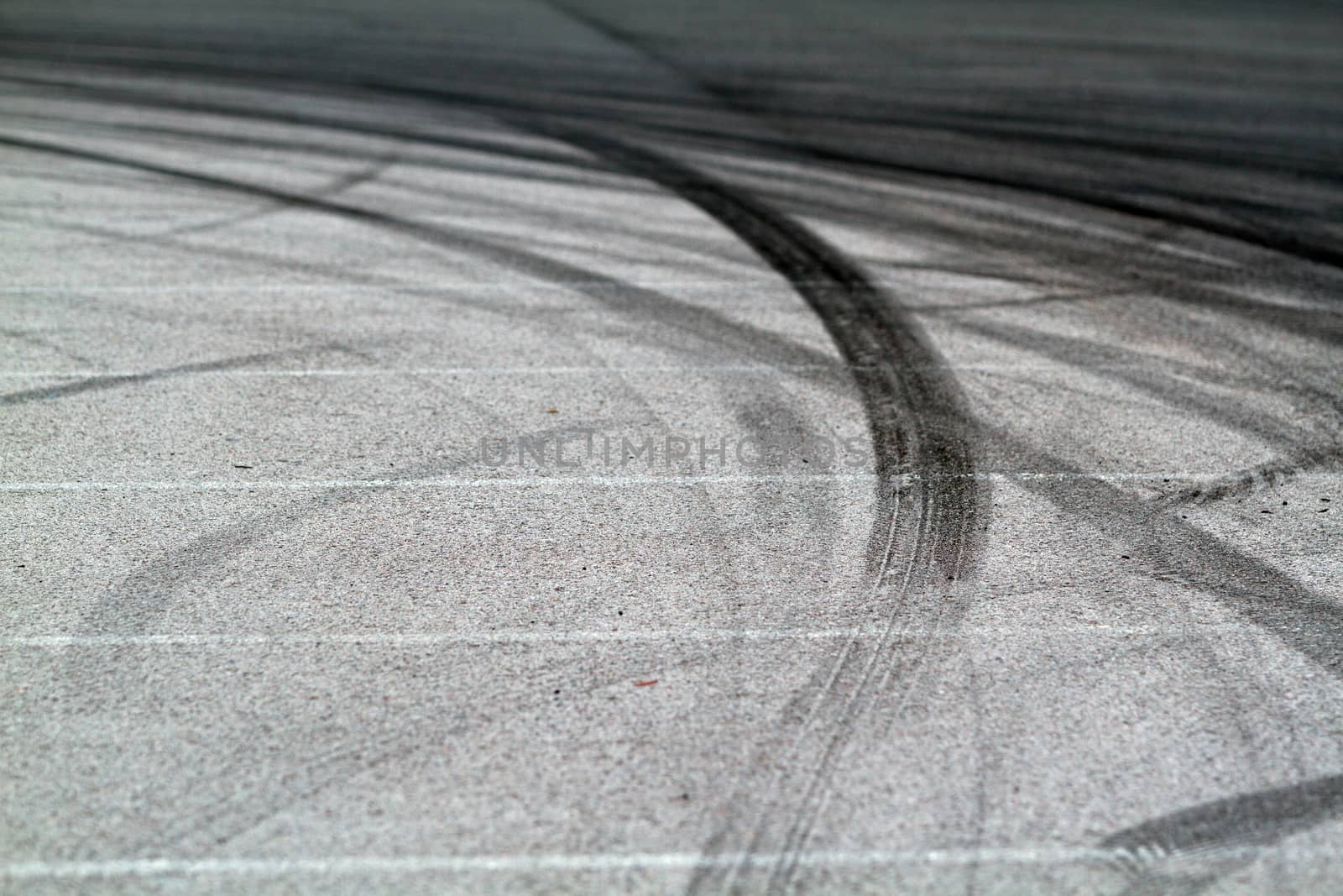 Tire marks on road track by liewluck