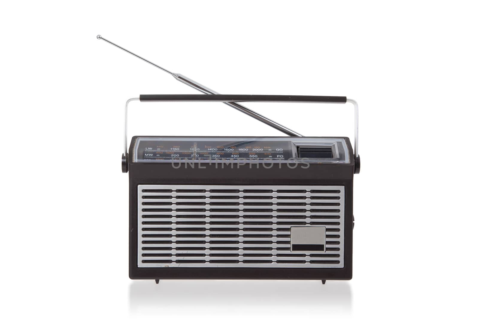 Portable radio isolated on a white background