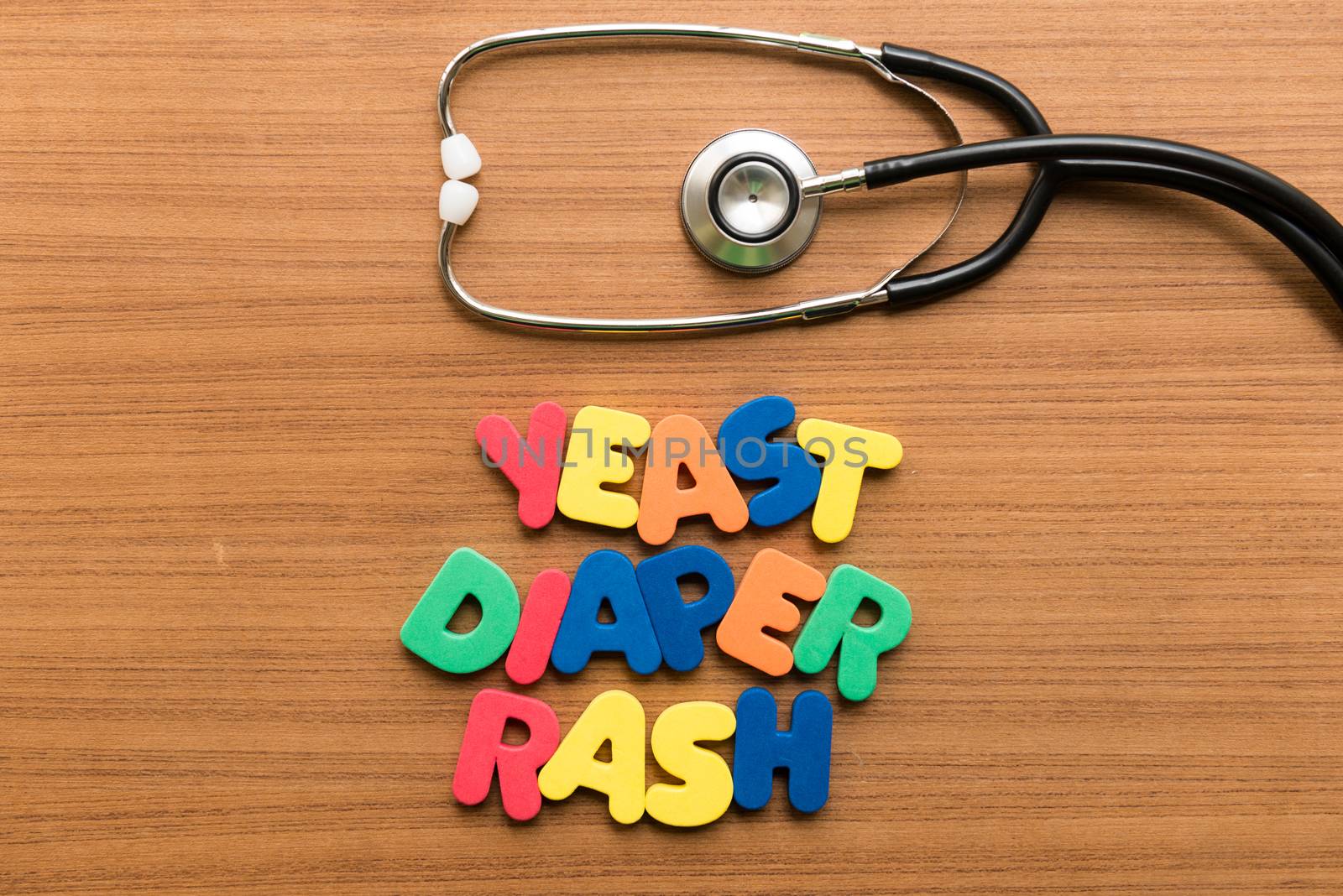 yeast diaper rash colorful word with stethoscope by sohel.parvez@hotmail.com