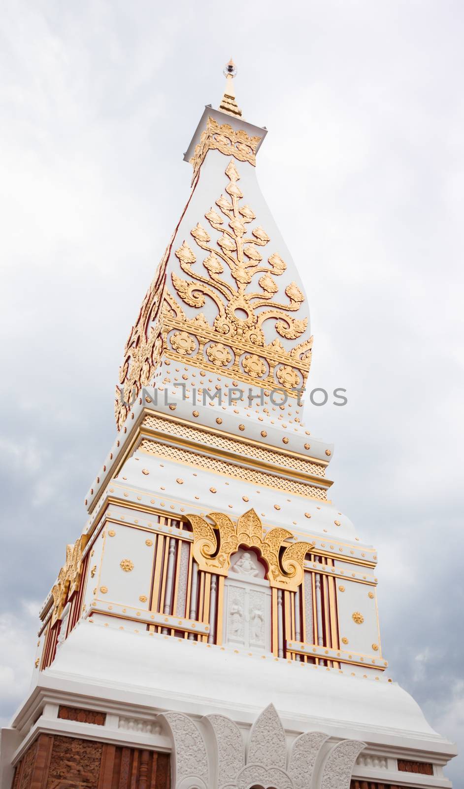 Phra That Phanom pagoda in Wat Phra That Phanom, Nakhon Phanom,  by punsayaporn