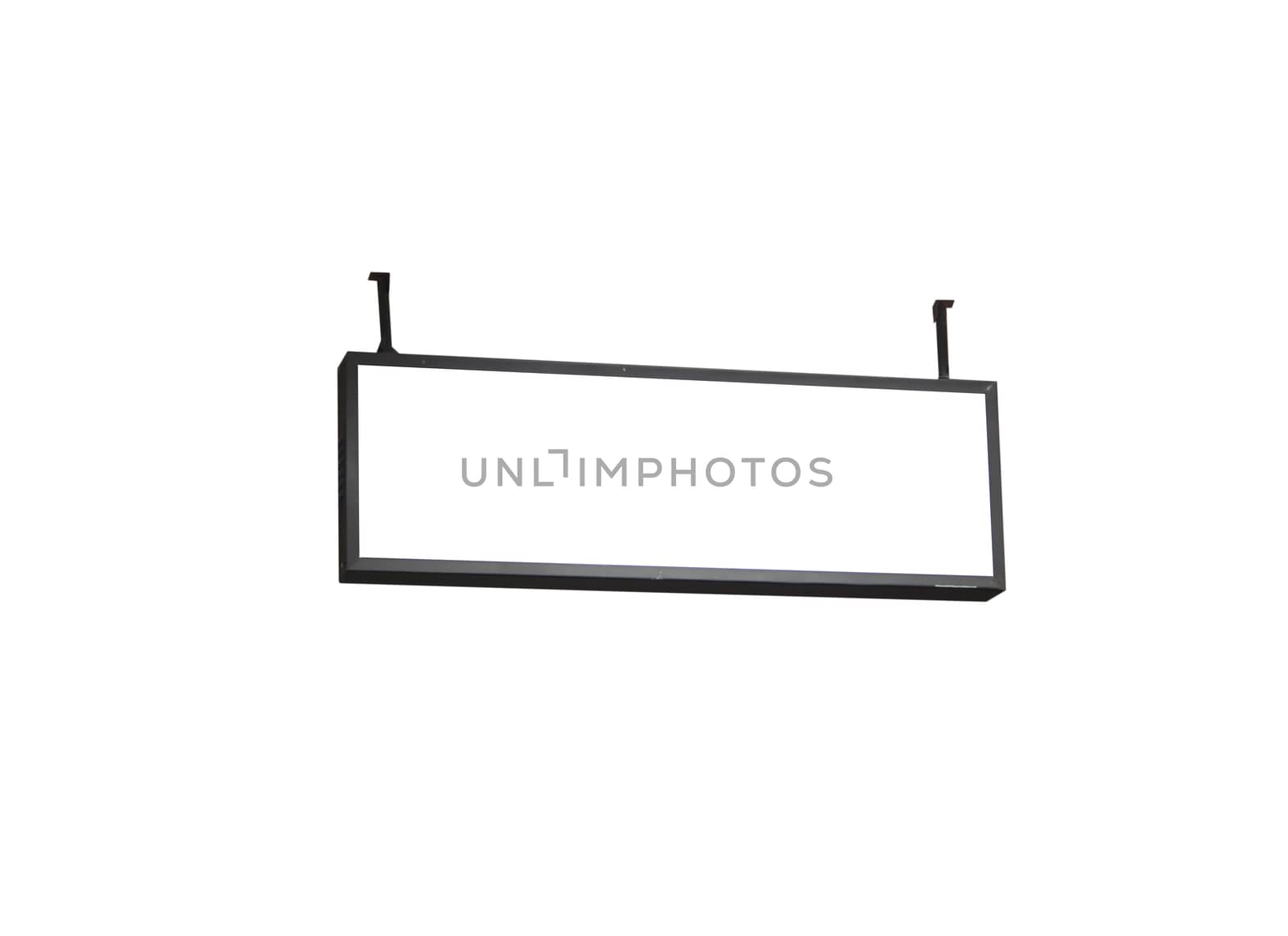 Blank billboard on white background by punsayaporn