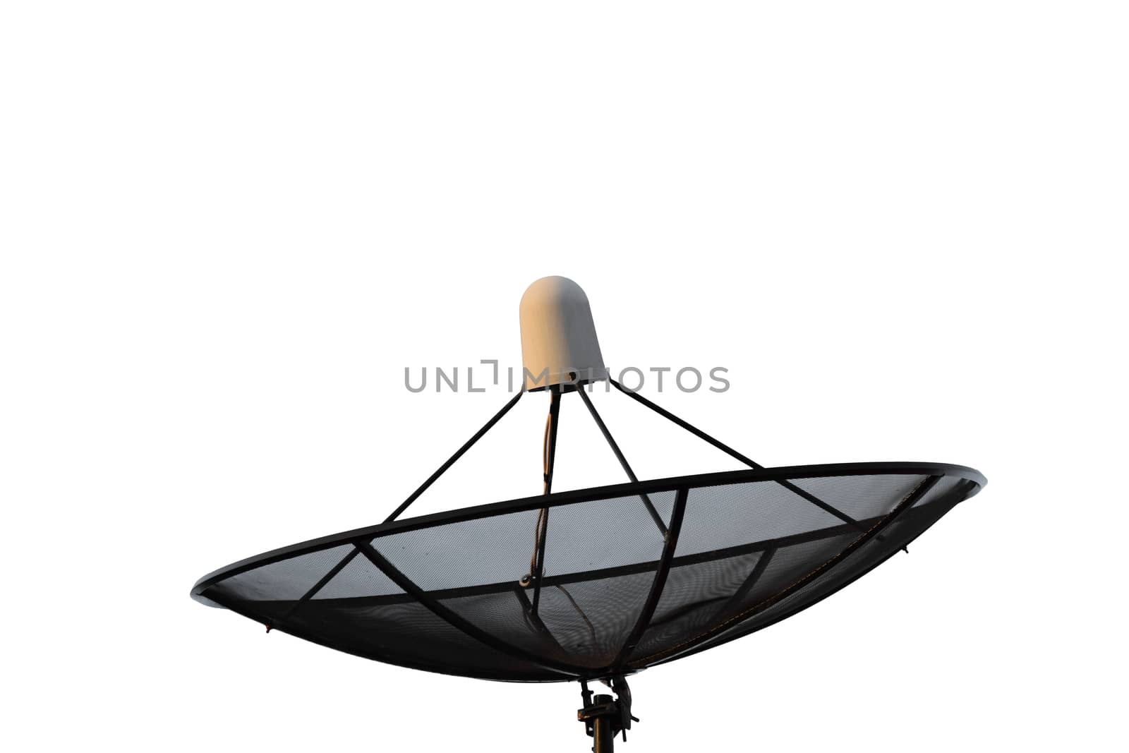 Satellite dish isolated on white background.