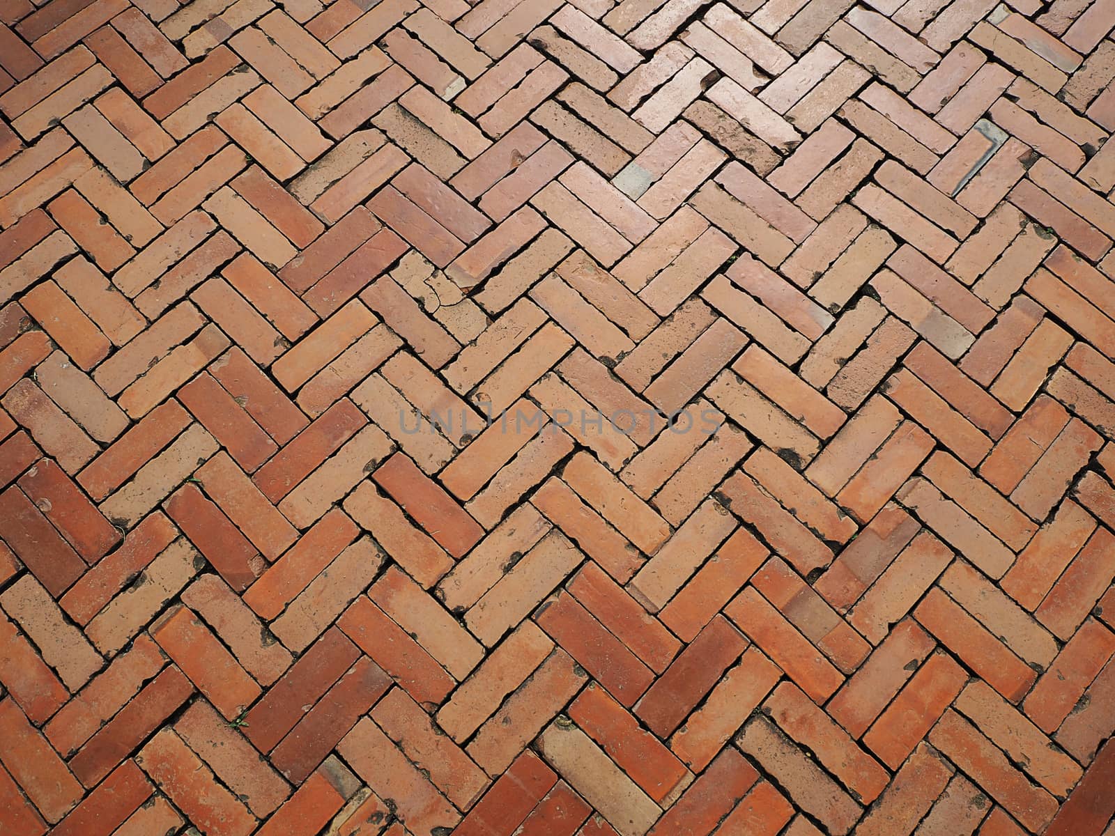 old red brick floor texture and background.