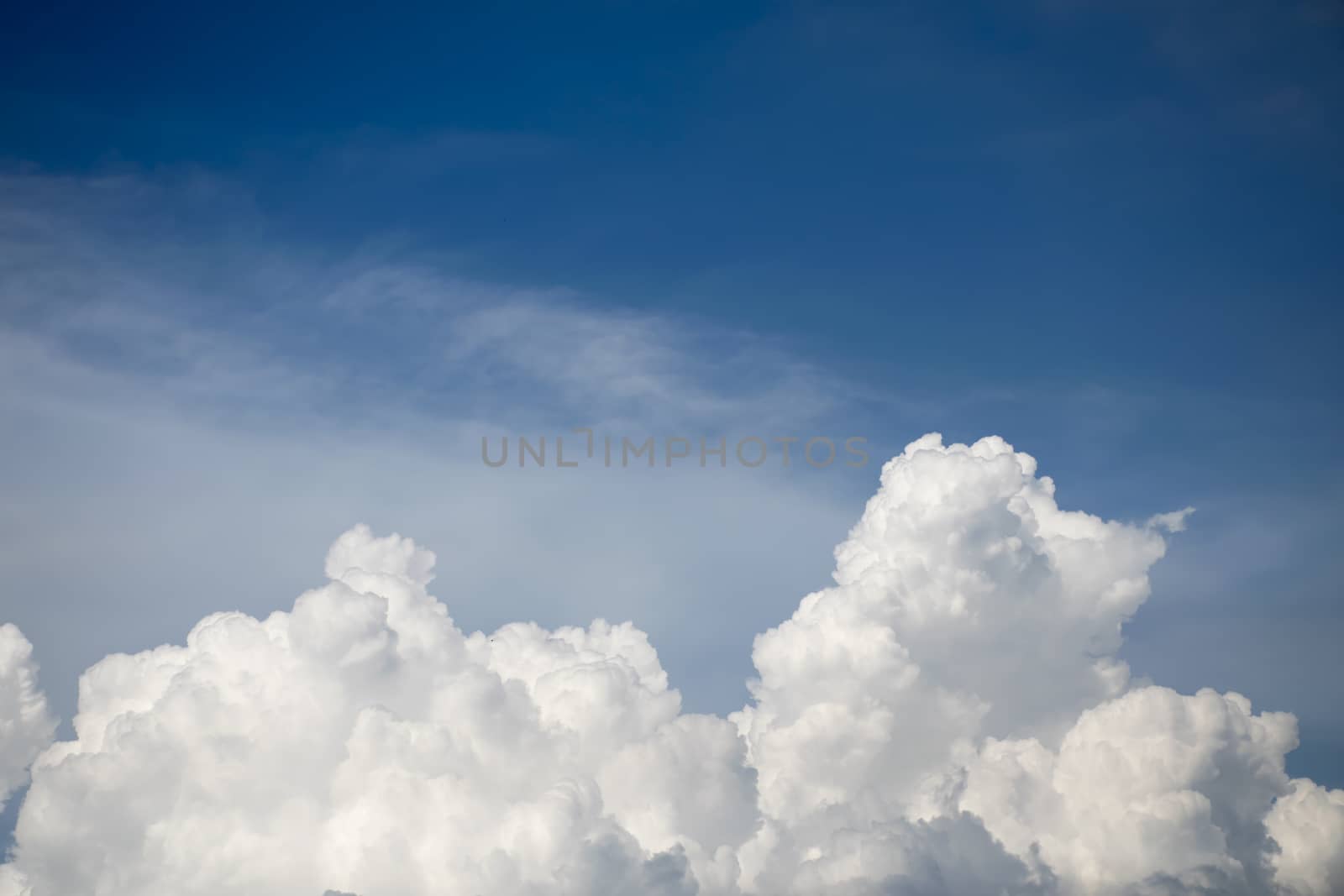 Clouds blue sky background.