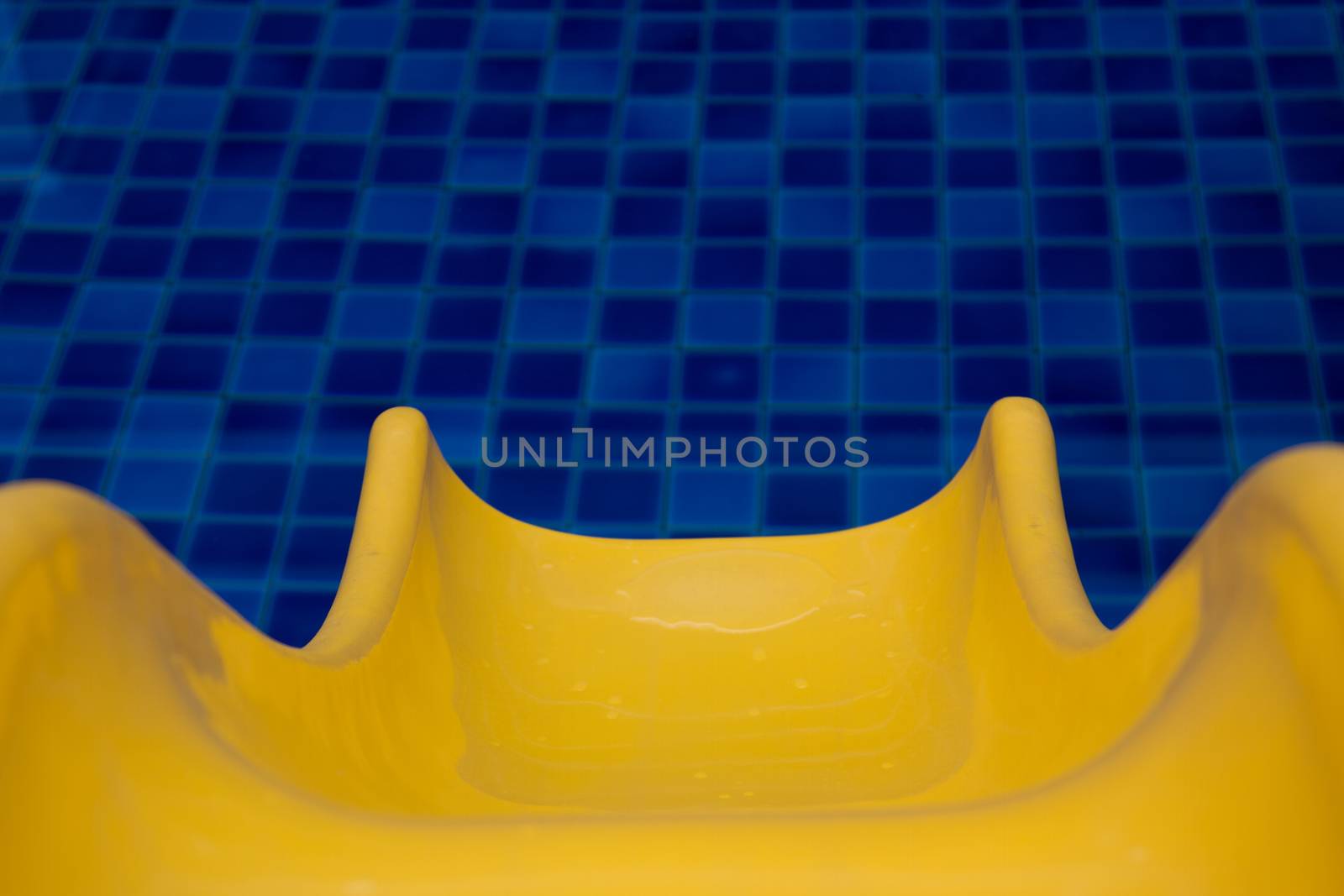 Pool Slide Swimming public pool slide blue water outdoors by N_u_T