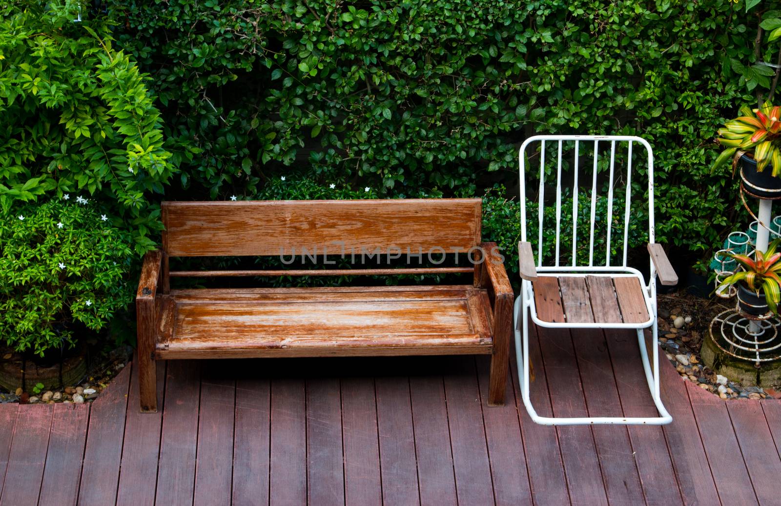 Relaxing chairs in garden by N_u_T