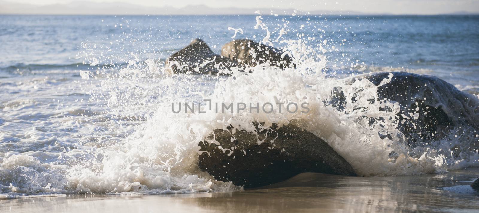 Wategos beach in Byron Bay, New South Wales in the late afternoon