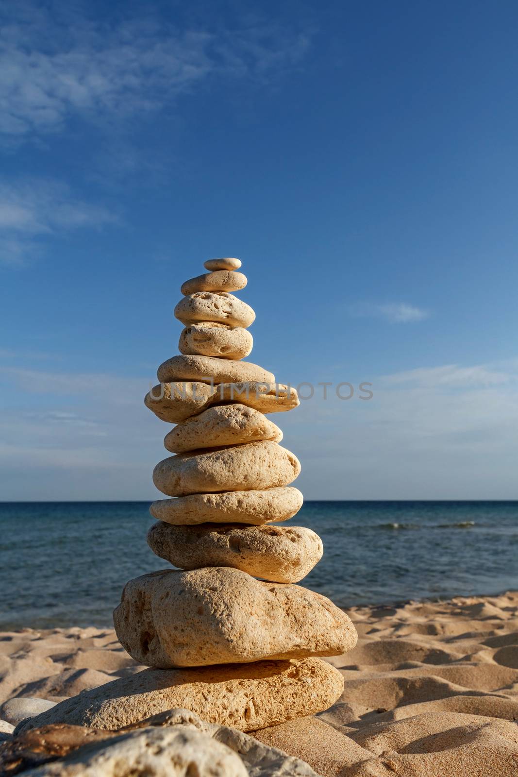 concept of balance and harmony. rocks on the coast of the Sea in the nature