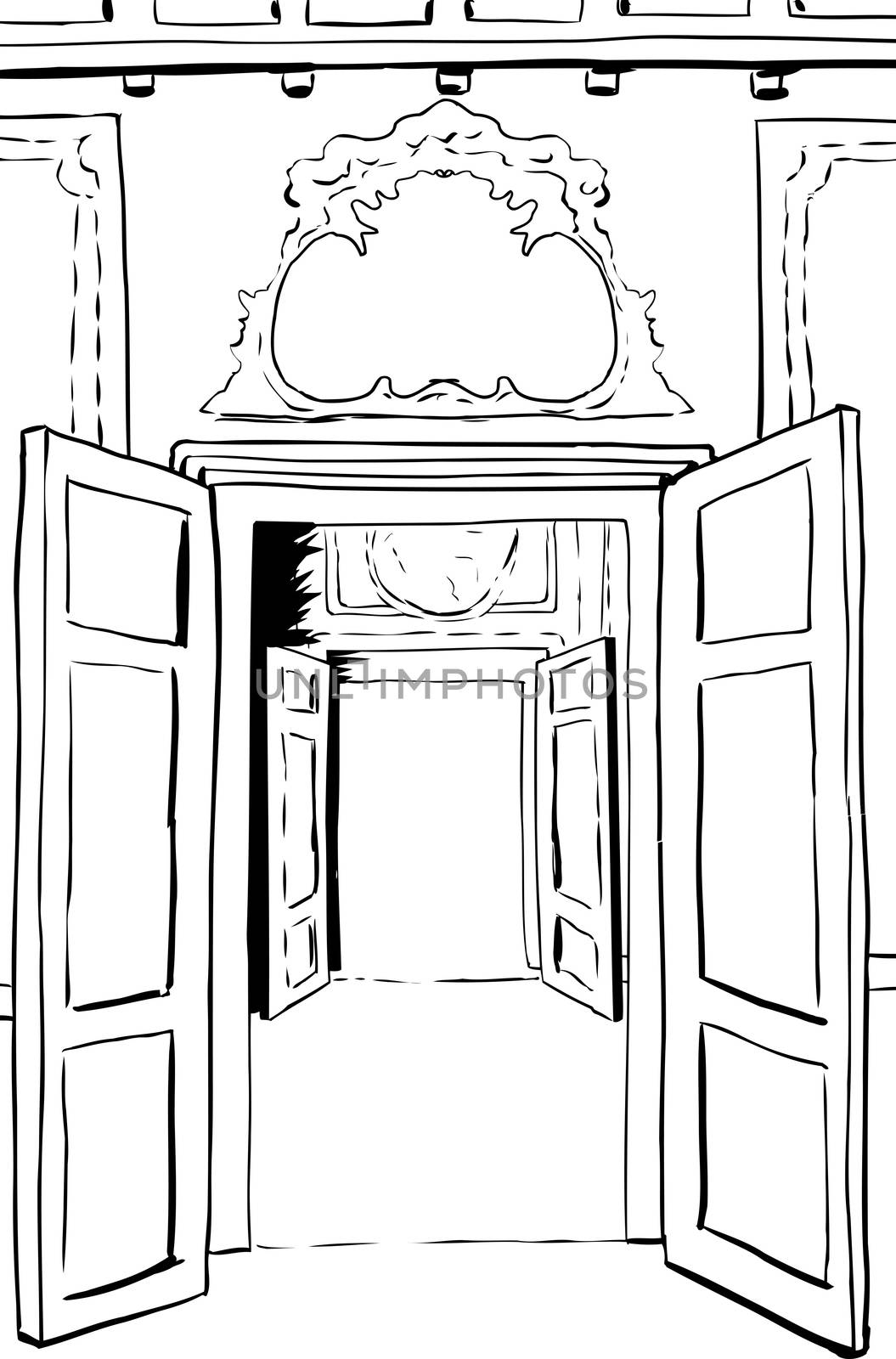 Outlined Open Doorways in Stockholm Palace by TheBlackRhino