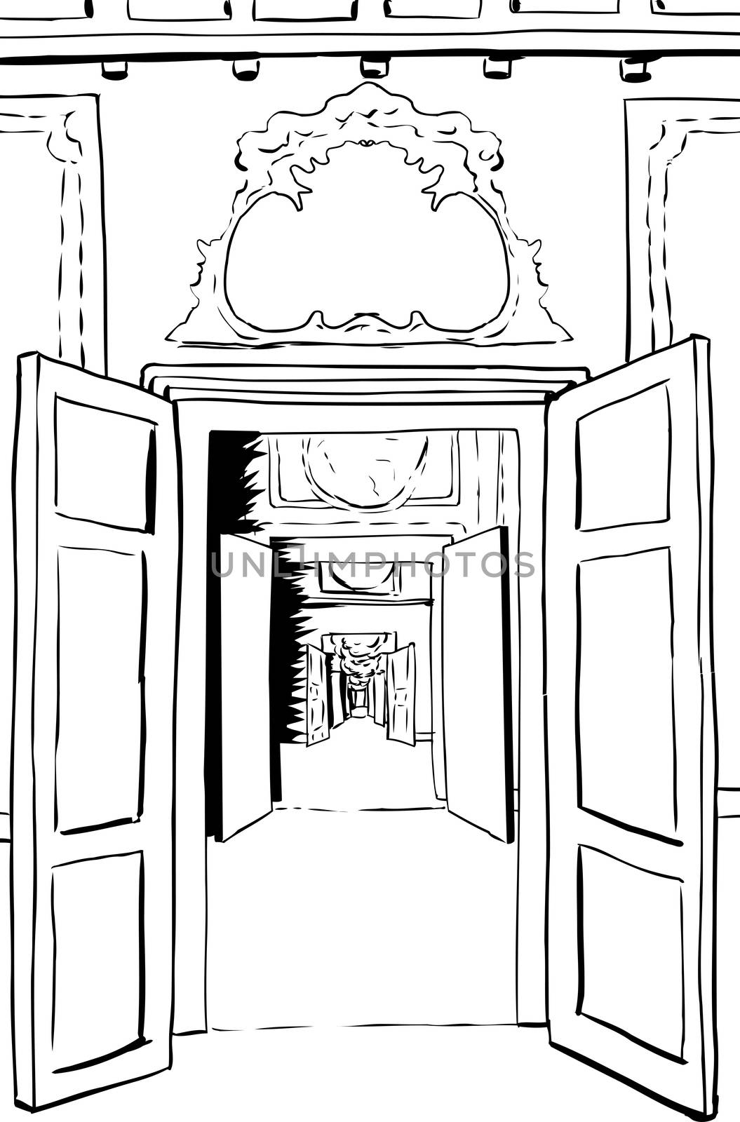 Outline of Doorways and Halls in Palace by TheBlackRhino