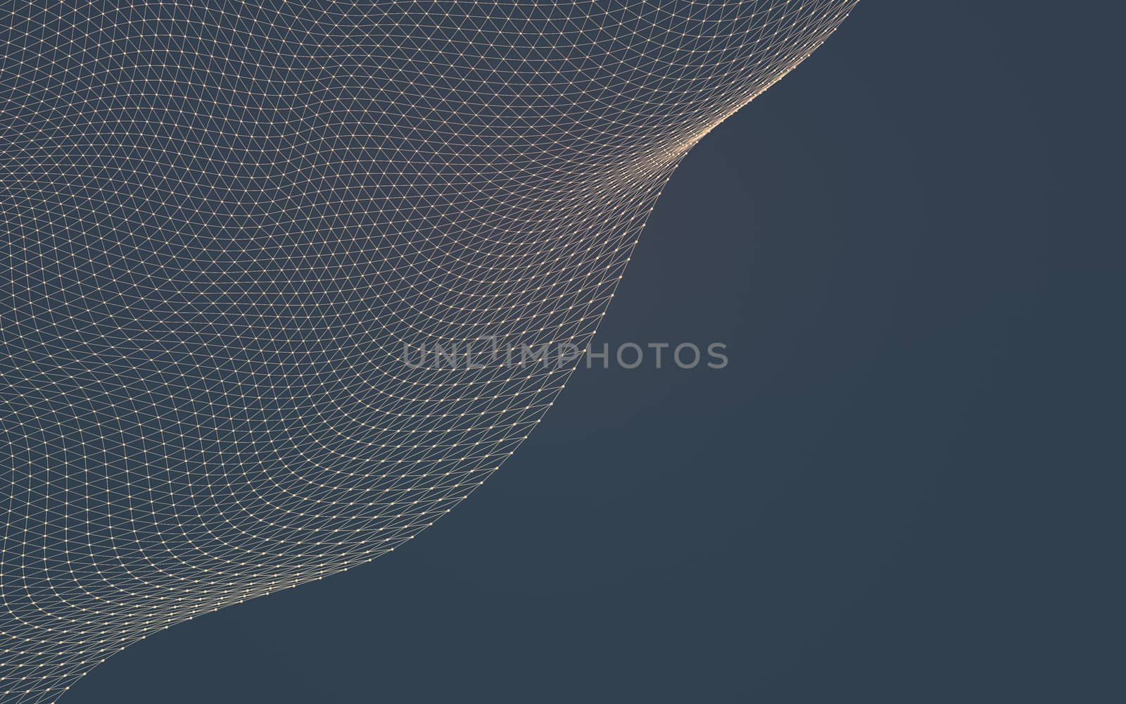 Abstract polygonal space low poly dark background with connecting dots and lines. Connection structure. 3d rendering