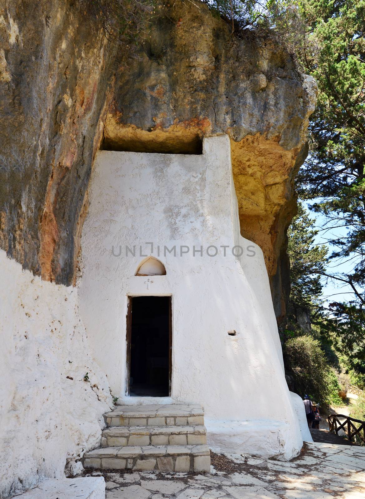 Myli Gorge greece cave little chapel church landmark architecture